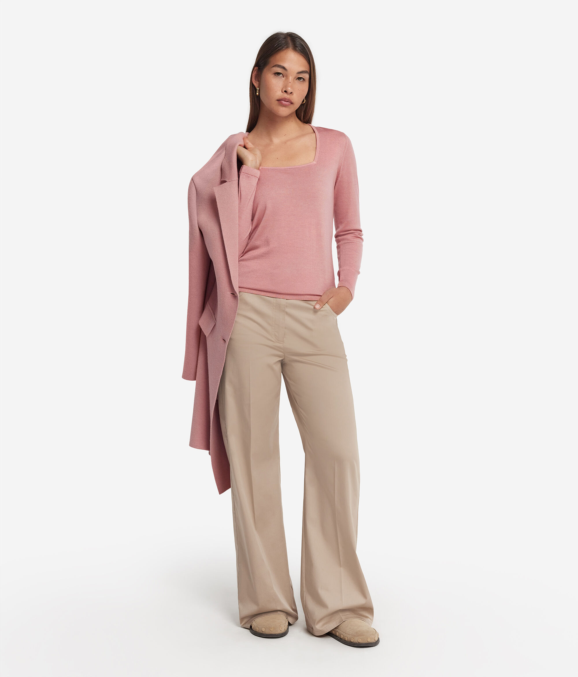 Ultrafine Cashmere Kare Yaka Bluz