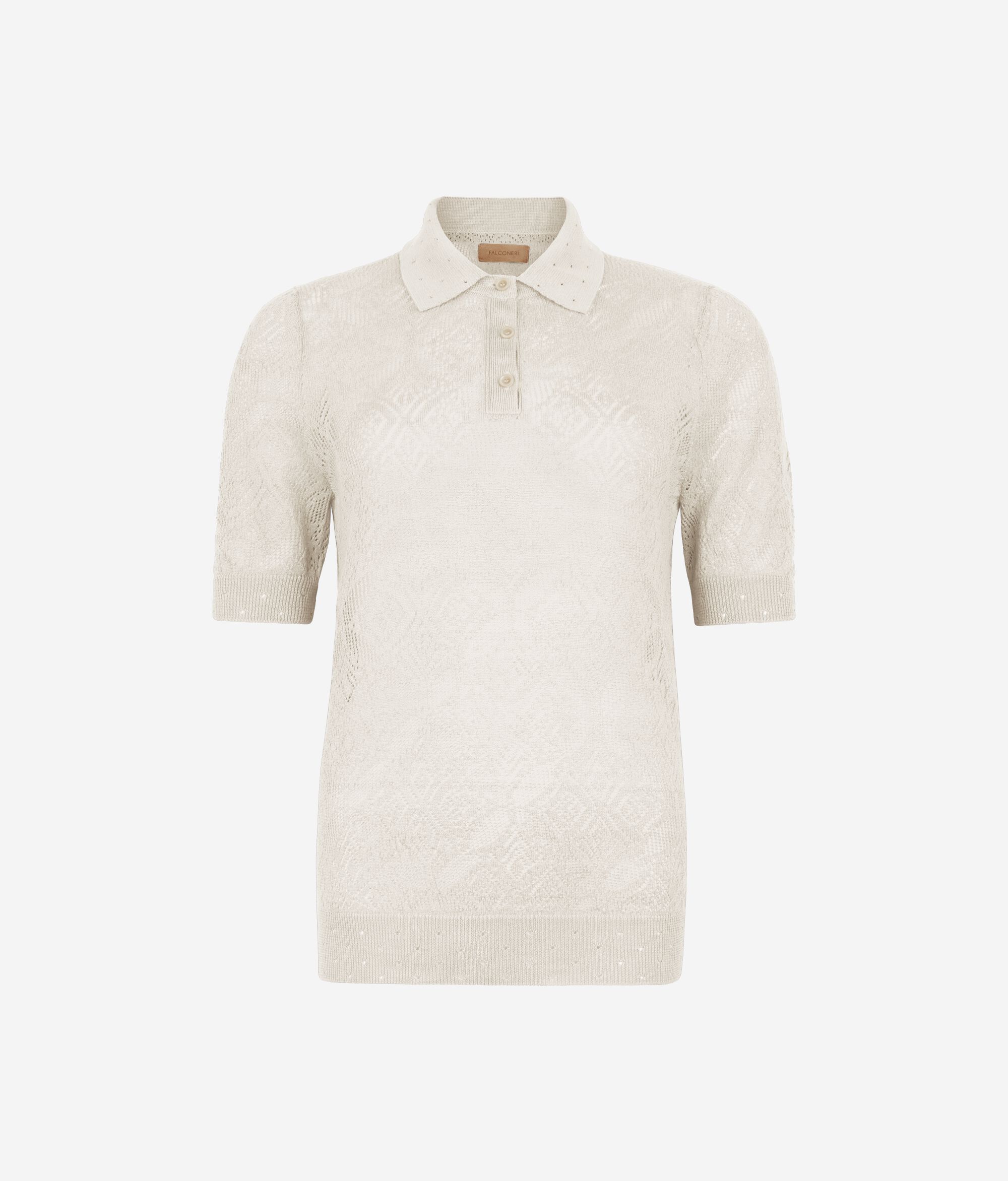 Polo ajouré en maille dentelle