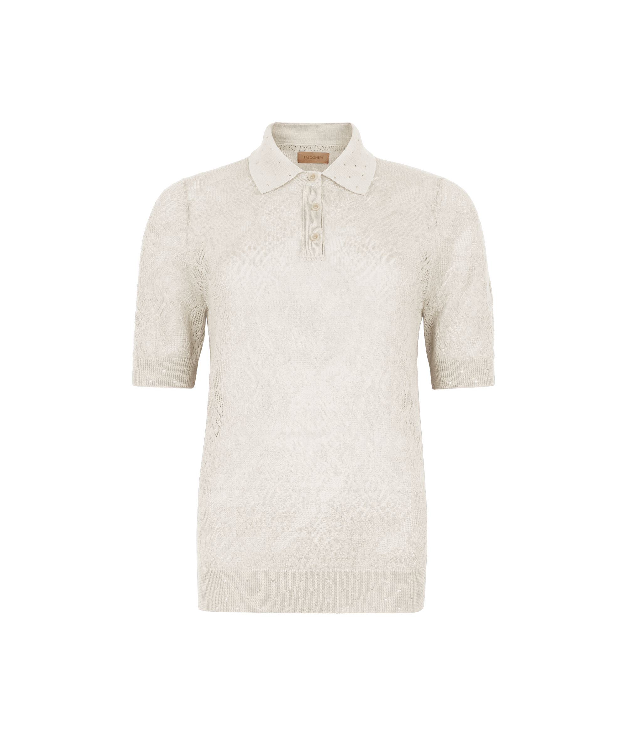 Polo ajouré en maille dentelle