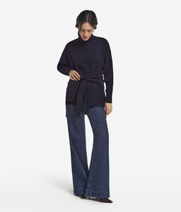 Maximaglia dolcevita in Cashmere Ultrasoft - BLUE