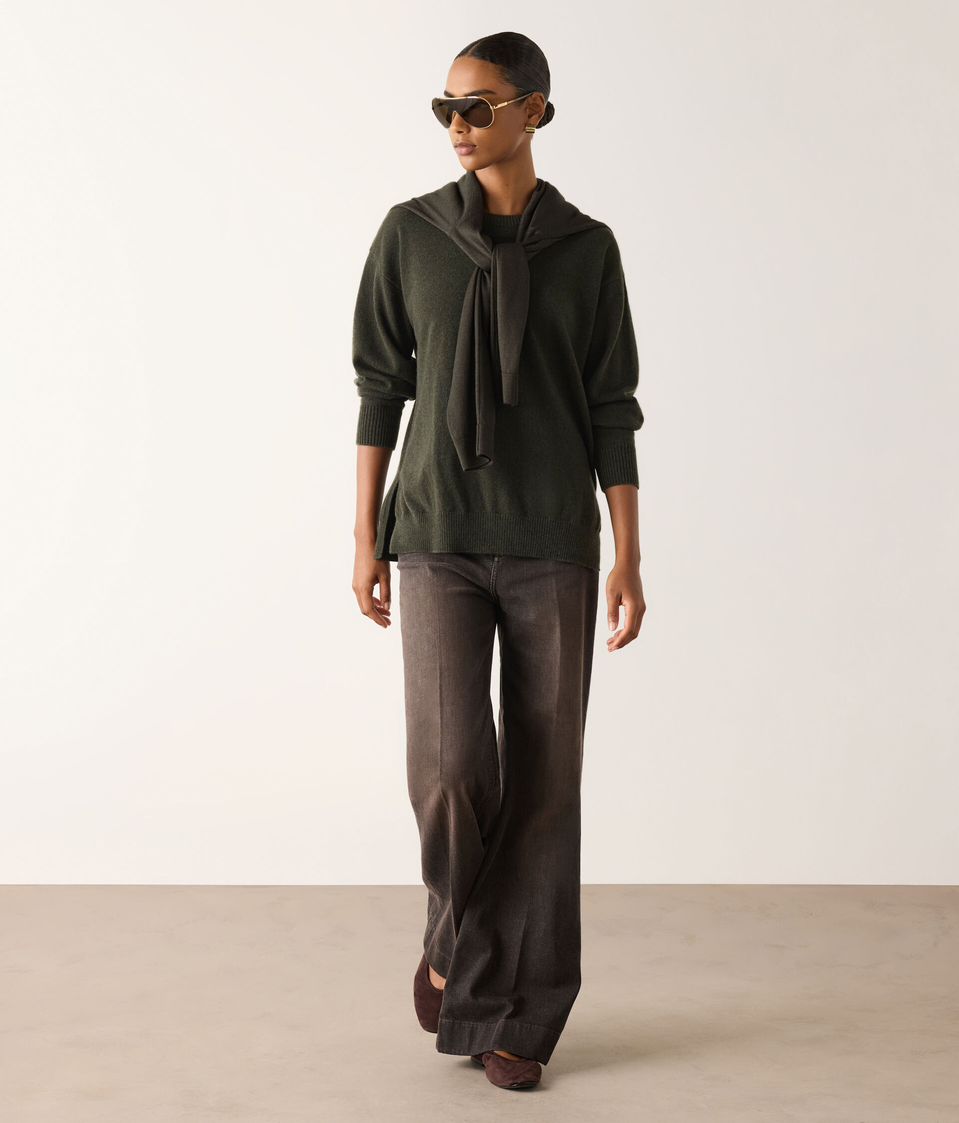 Pullover aus Kaschmir Ultrasoft mit Schlitzen