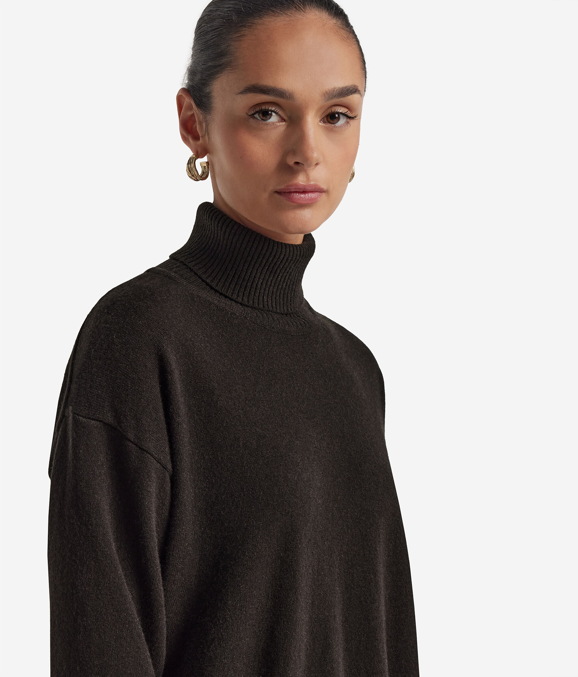 Ultrasoft Cashmere Turtleneck with Slits