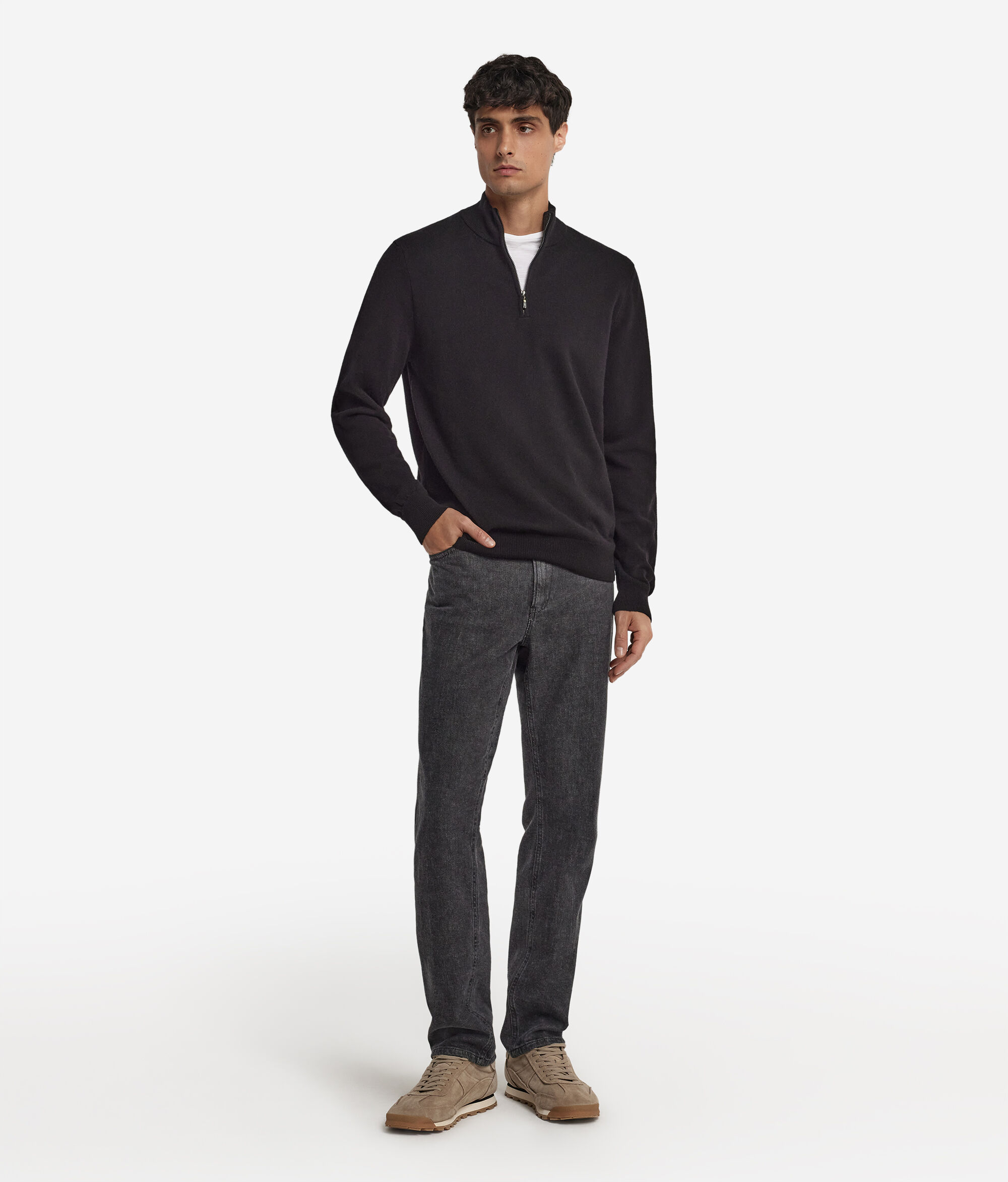 Jersei de coll alt i mitja cremallera de Cashmere Ultrasoft