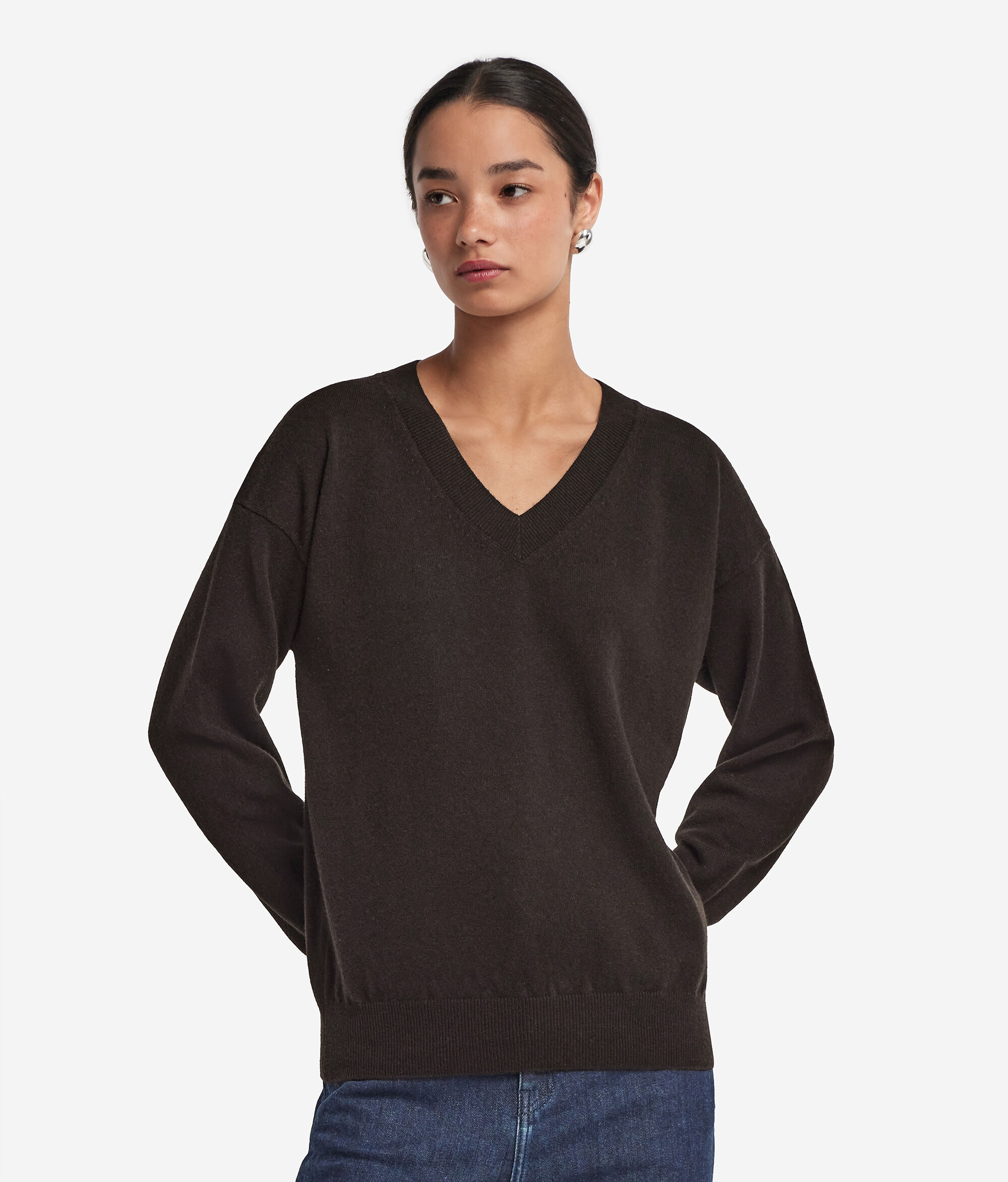 Pullover mit V-Ausschnitt aus Kaschmir Ultrasoft