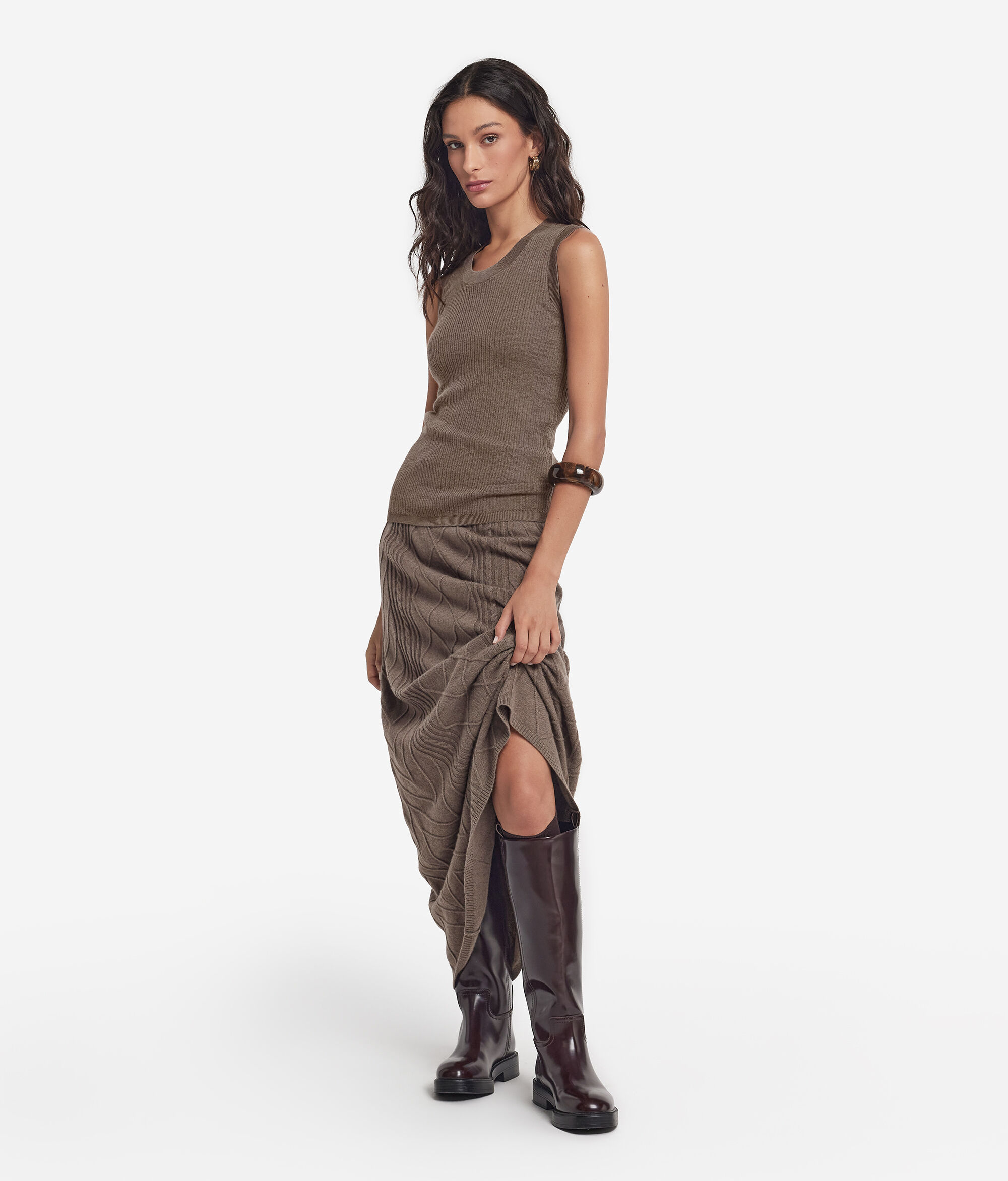 Rock mit gemischten Punkten aus Kaschmir Ultrasoft