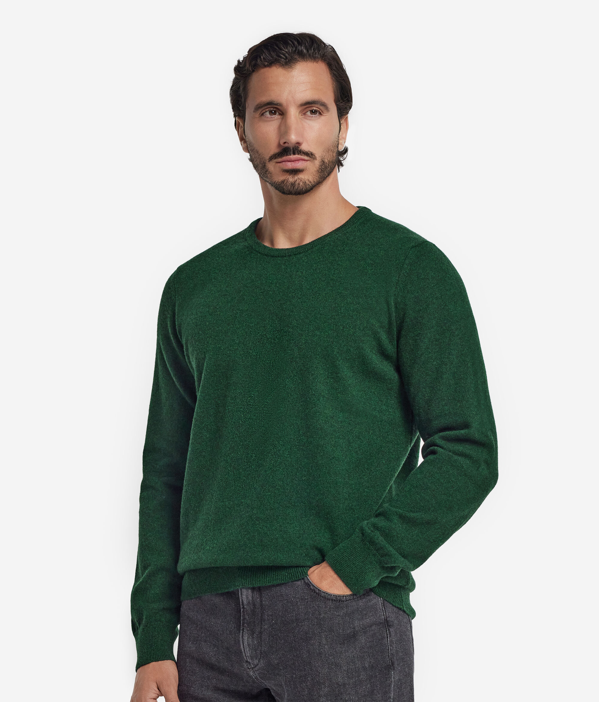 Pull home en cachemire ultra-doux à col rond