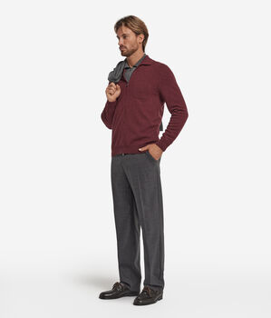 Ultrasoft Cashmere zip-up shirt