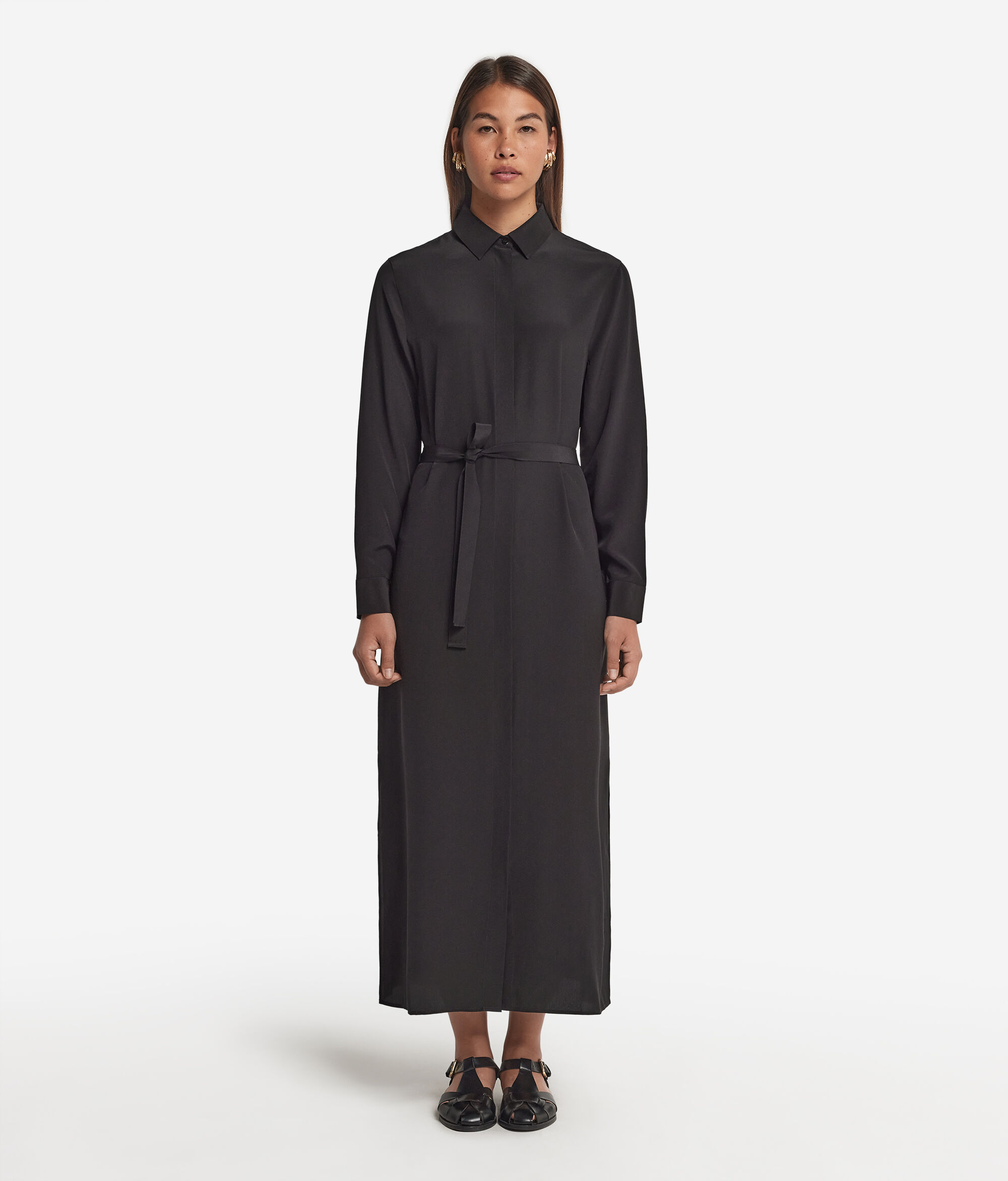 Silk Shirt Dress