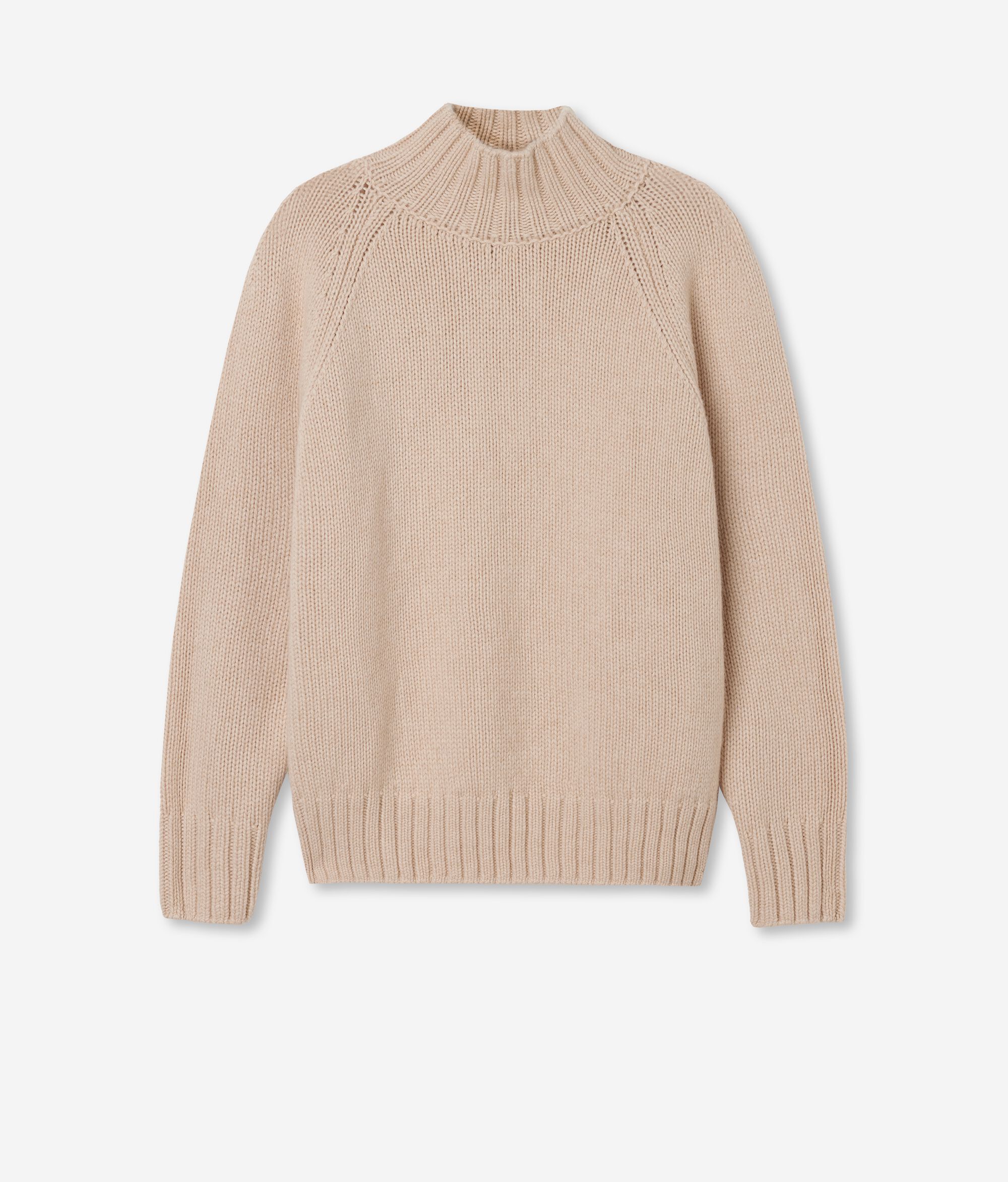 Camisola Gola Alta em Malha de Ultrasoft Cashmere