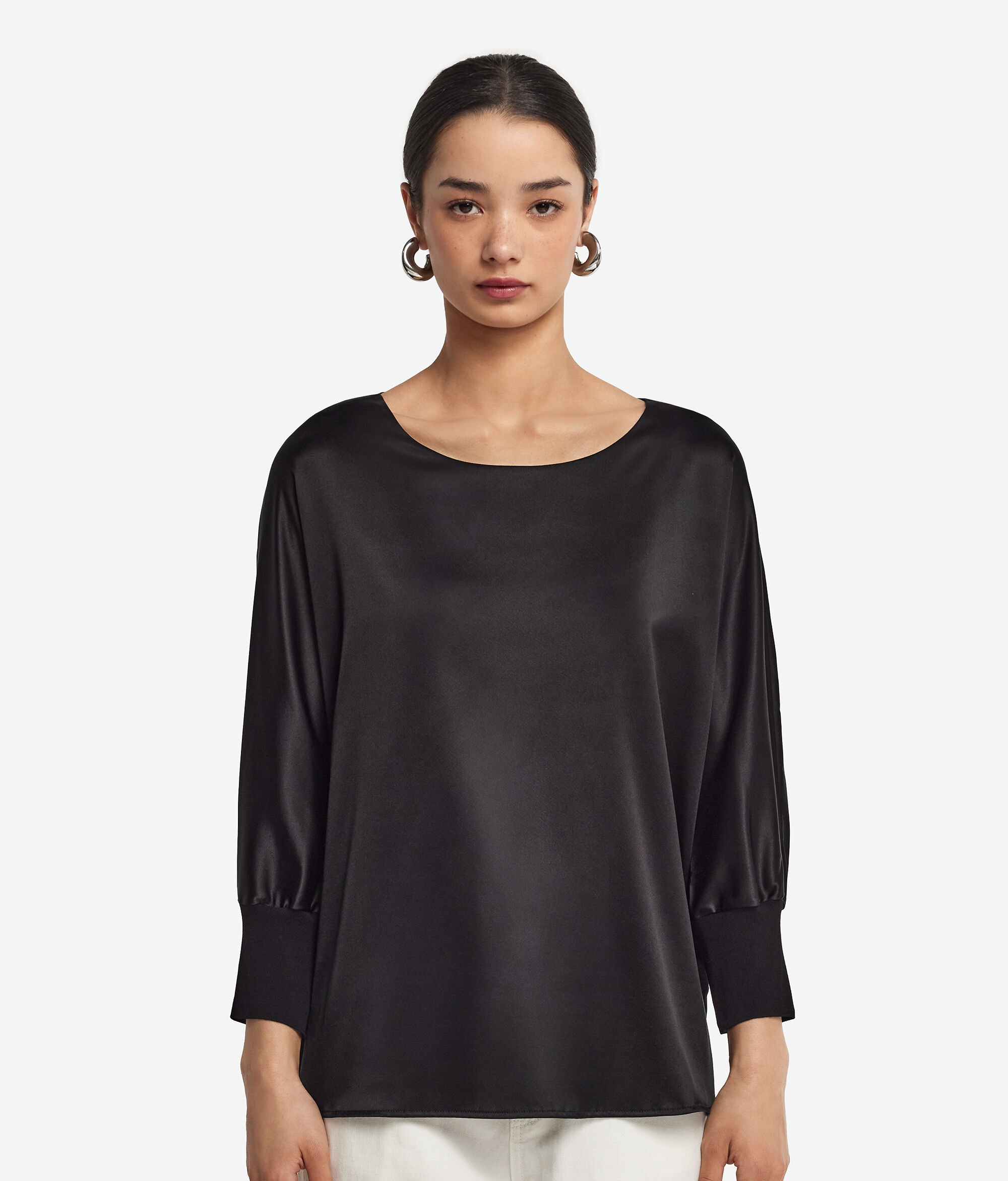 Блуза из атласного шелка