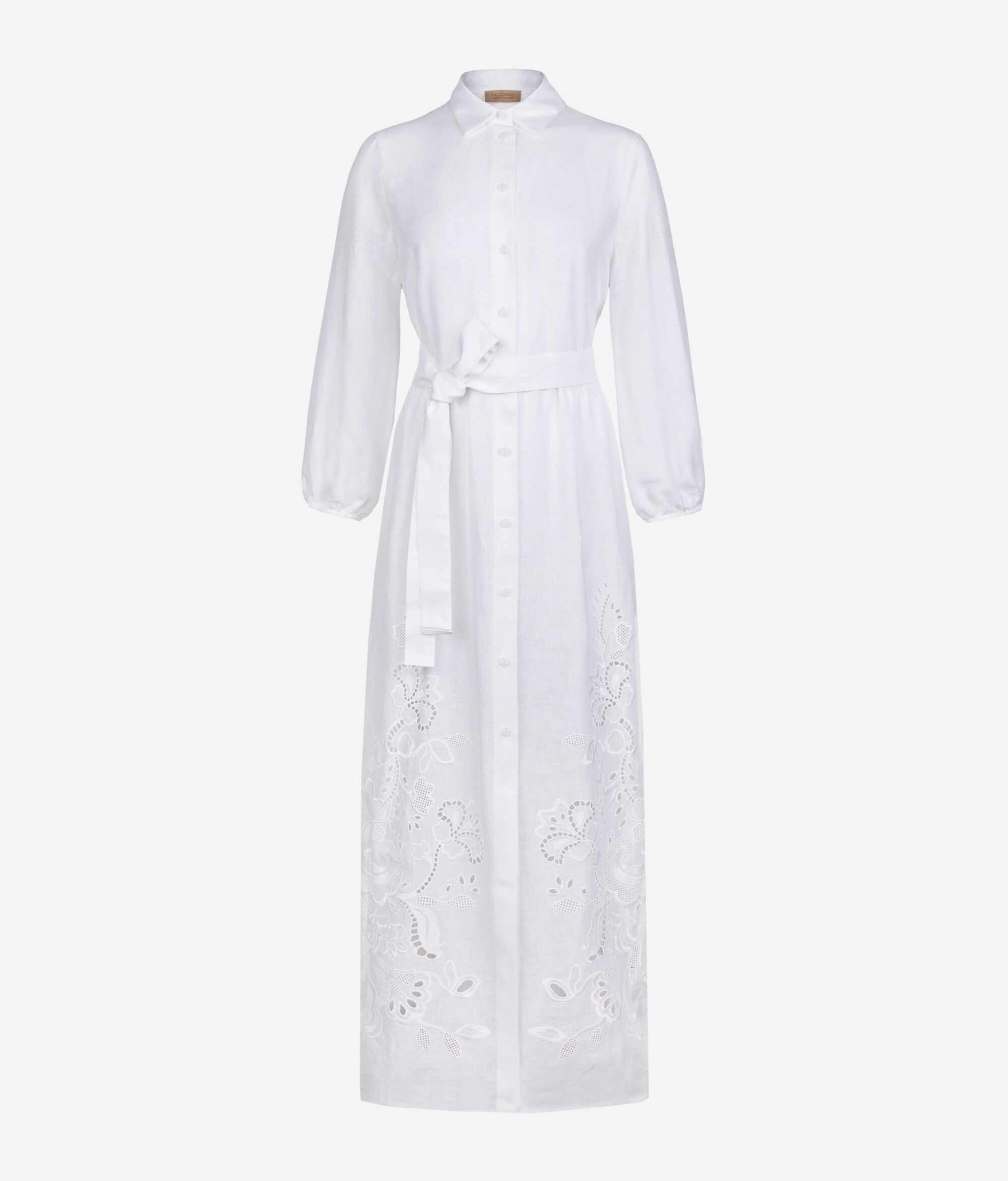 Embroidered linen dress