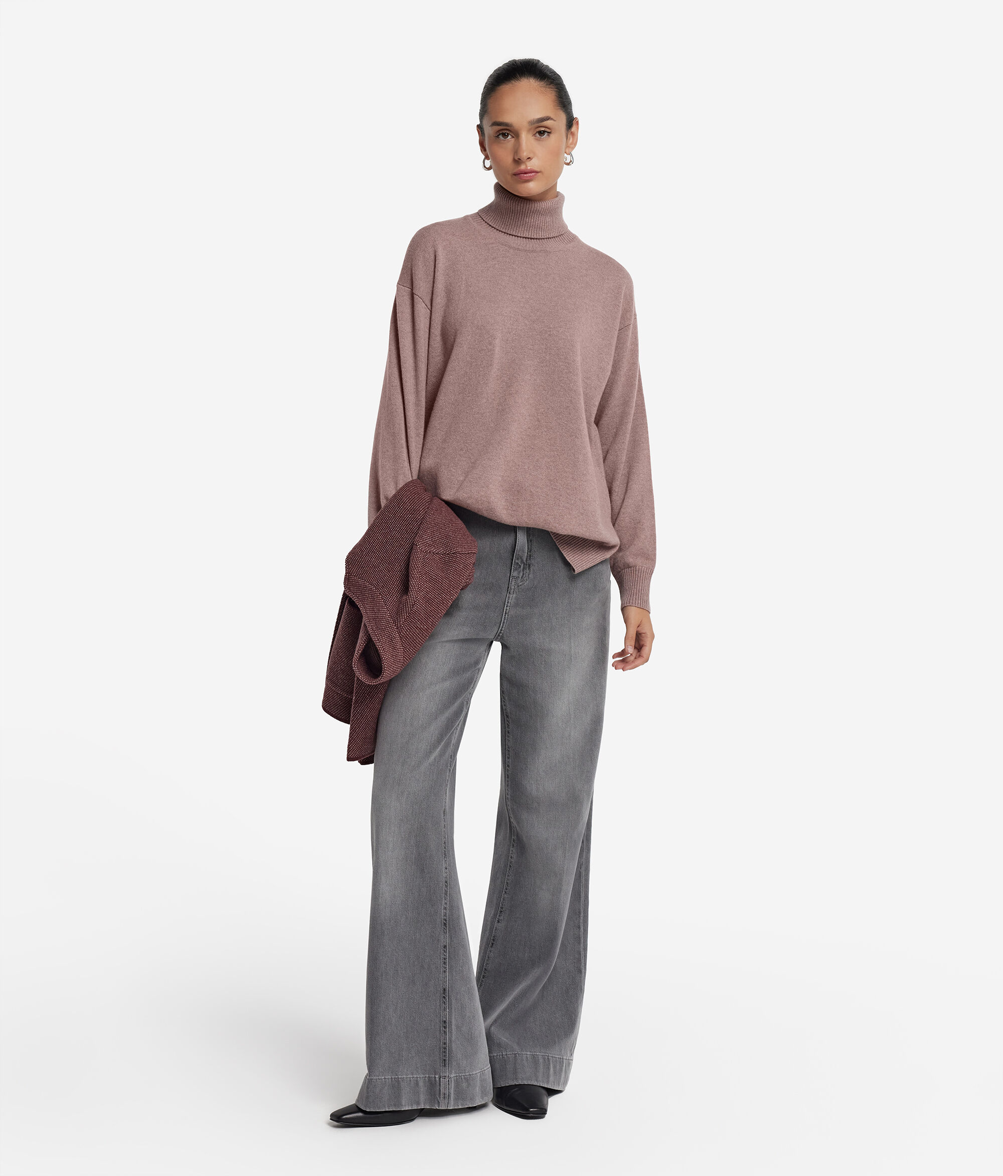 Ultrasoft Cashmere Turtleneck with Slits