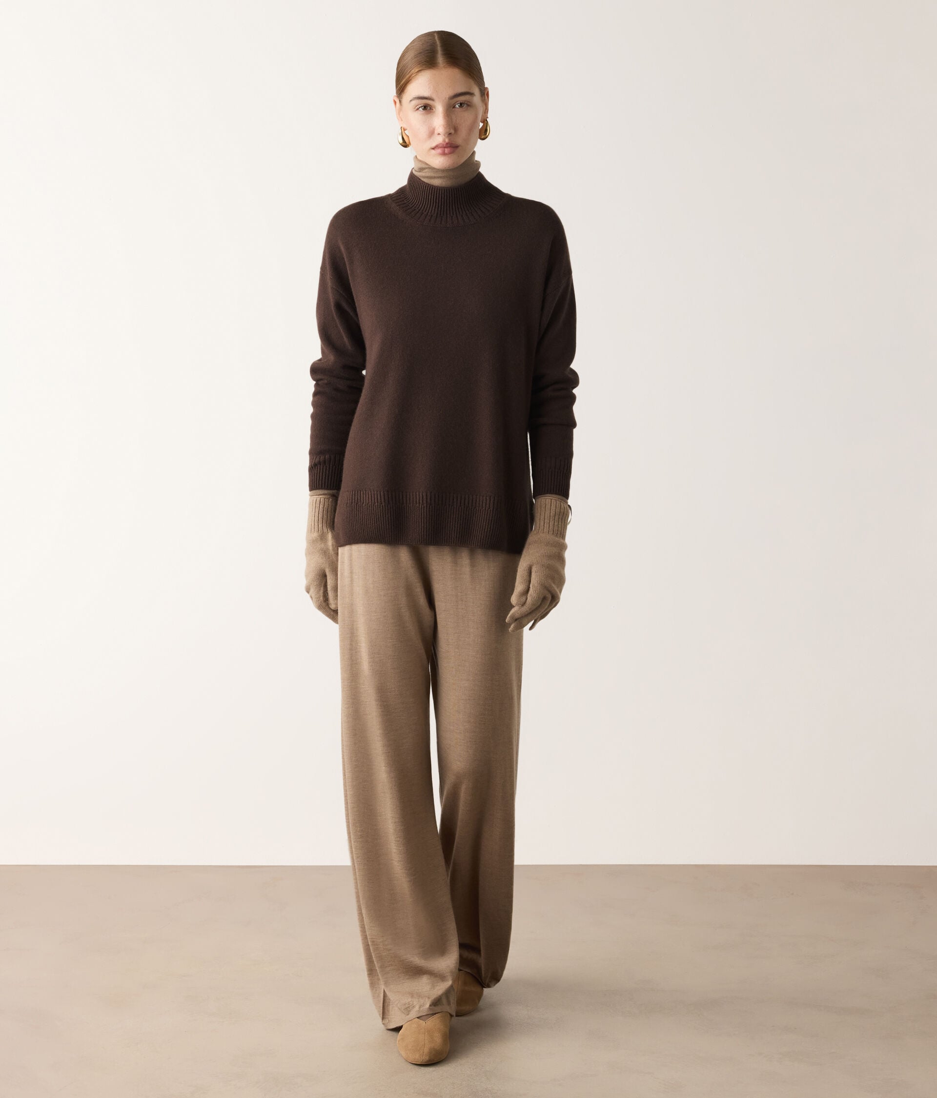 Dolcevita con spacchi coste diverse in Cashmere Ultrasoft