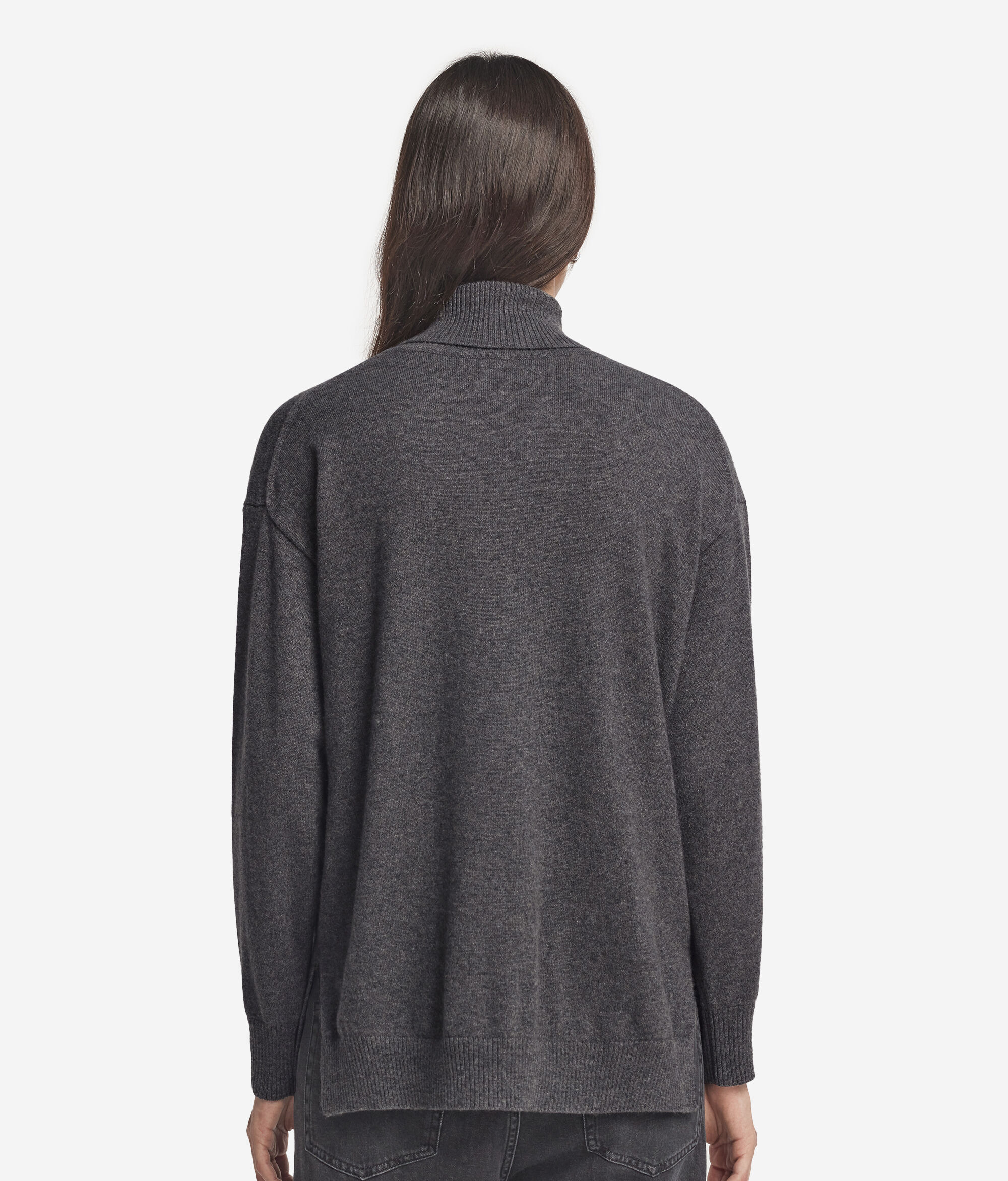Ultrasoft Cashmere Turtleneck with Slits