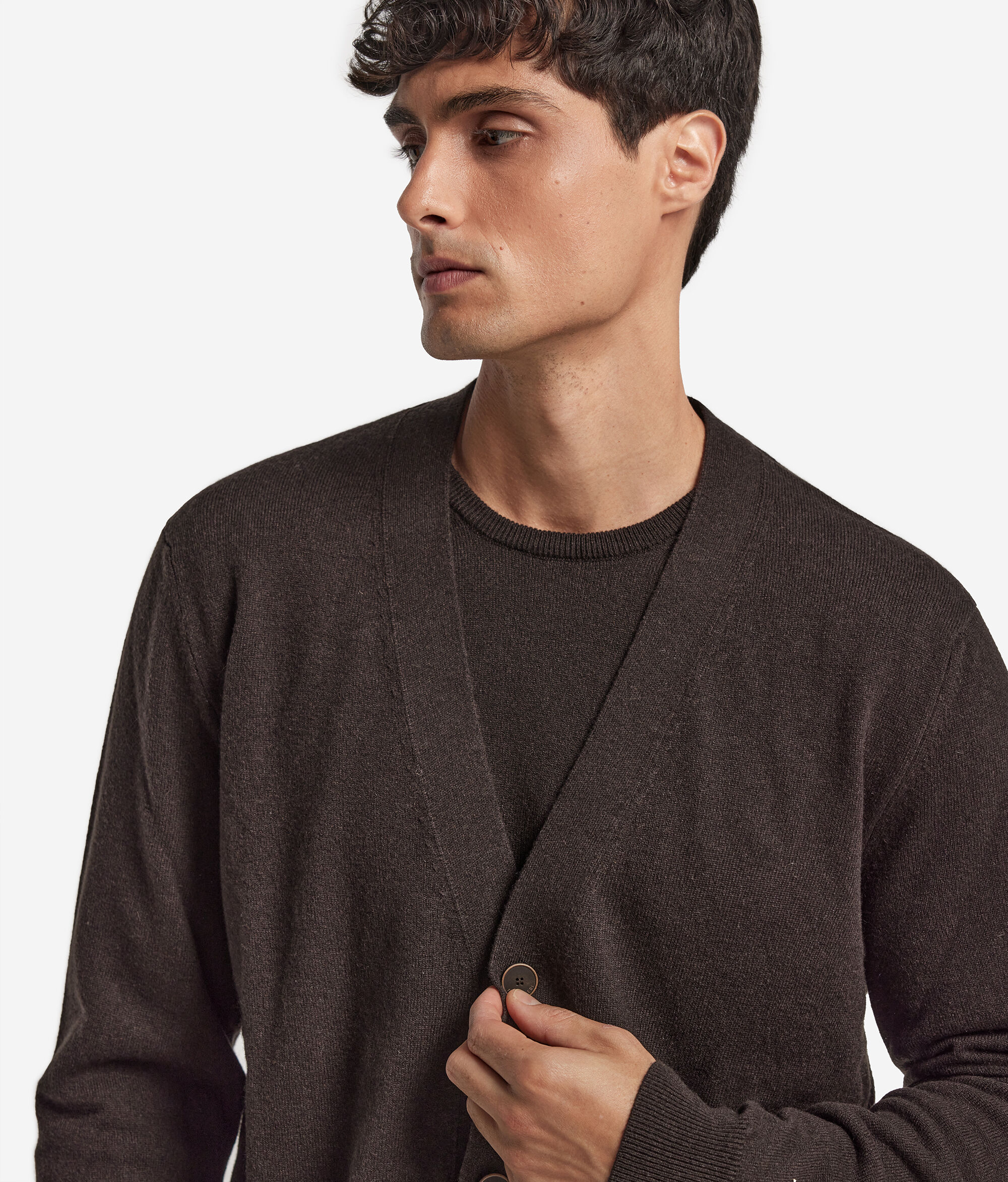 Gilet boutonné en cachemire ultra-doux