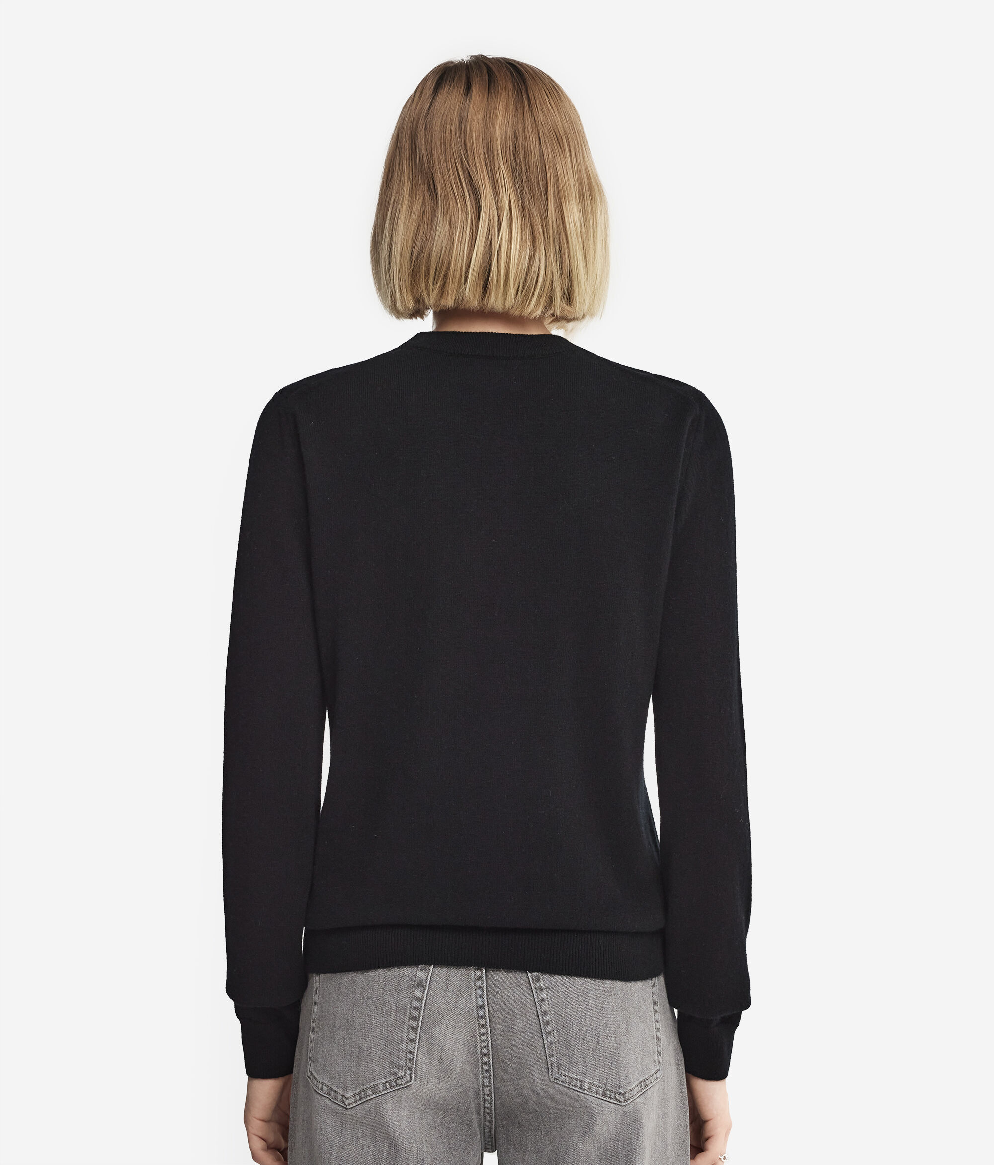 Long-Sleeved Ultrasoft Cashmere Round-Neck Jumper