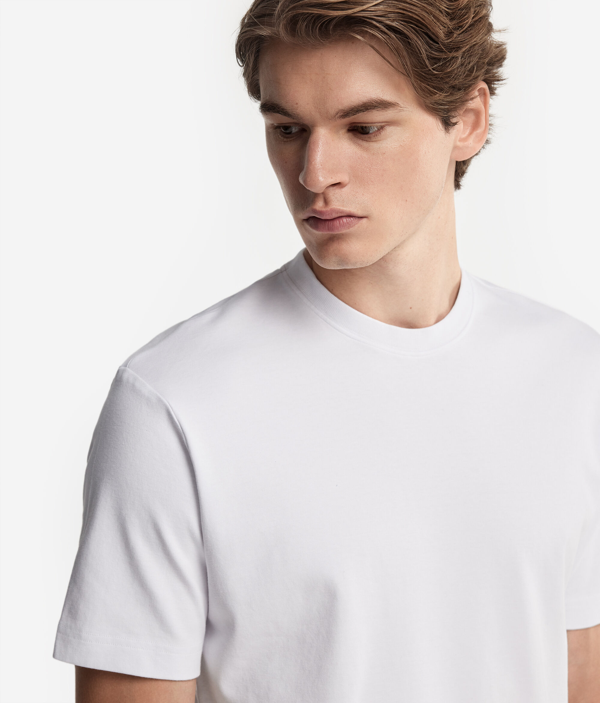 T-shirt z okrągłym dekoltem z bawełnianego dżerseju