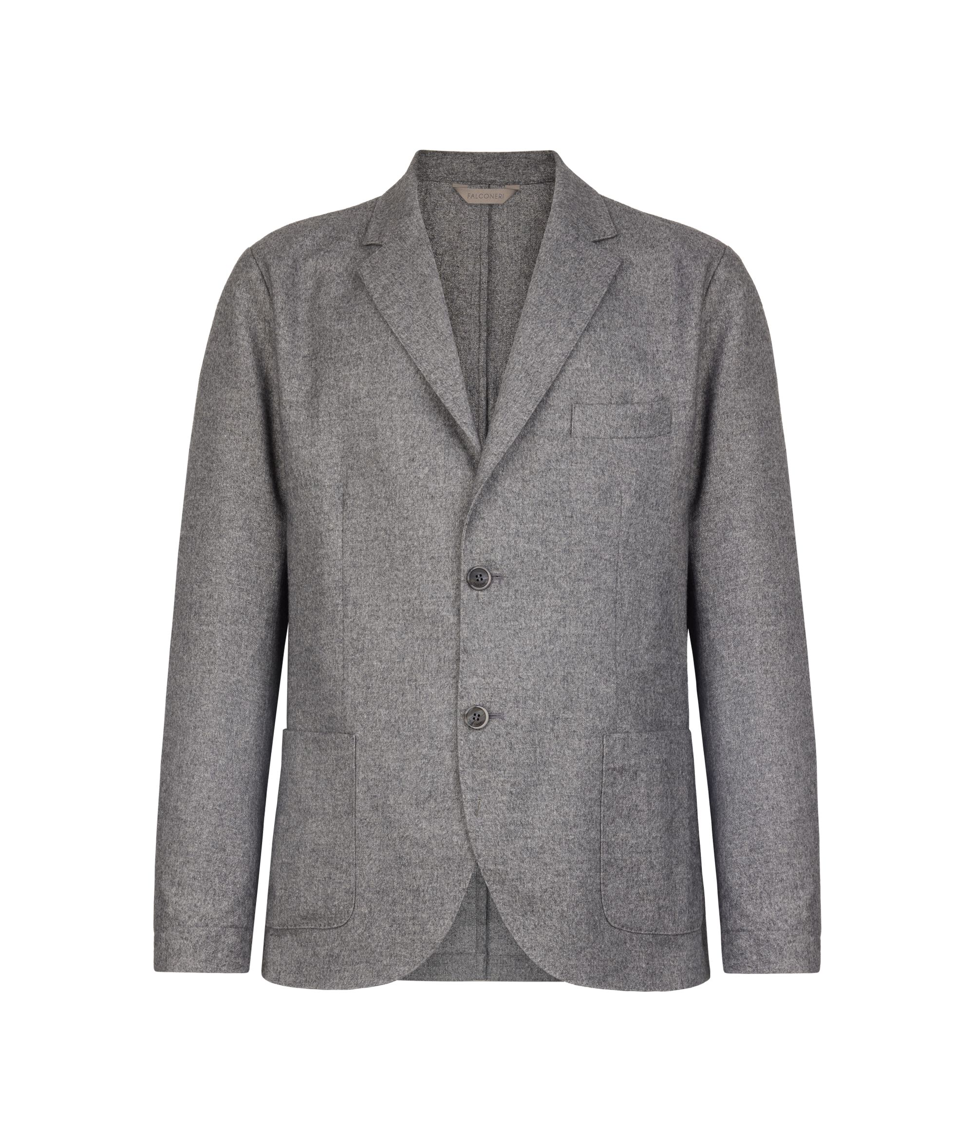 Jacke aus Kaschmir und Seide Colore Dunkelgrau meliert