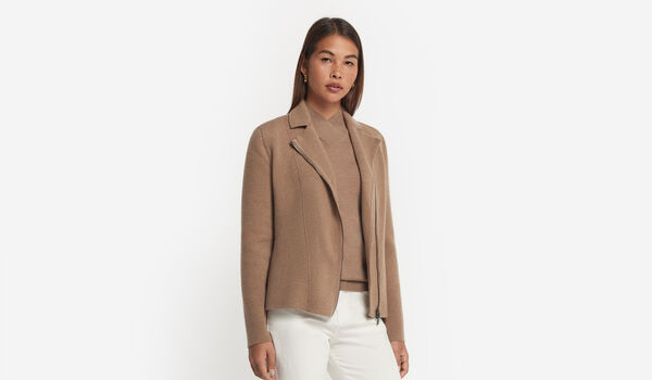Ultrasoft Cashmere Biker Jacket