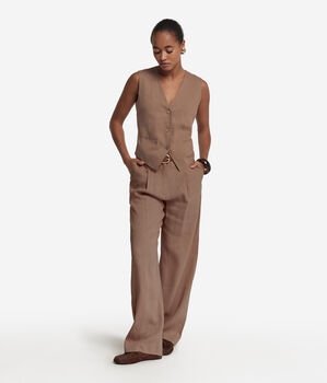 Linen and Viscose Gilet
