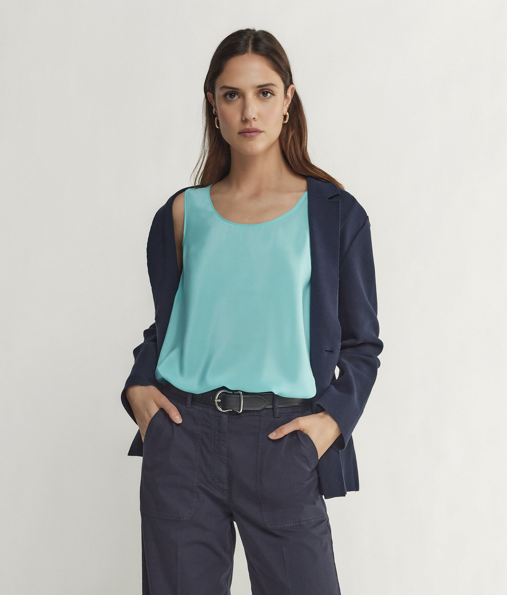 Wide-Neck Silk Camisole
