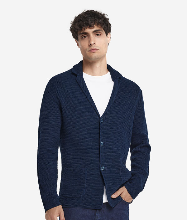 Пиджак из хлопка и льна