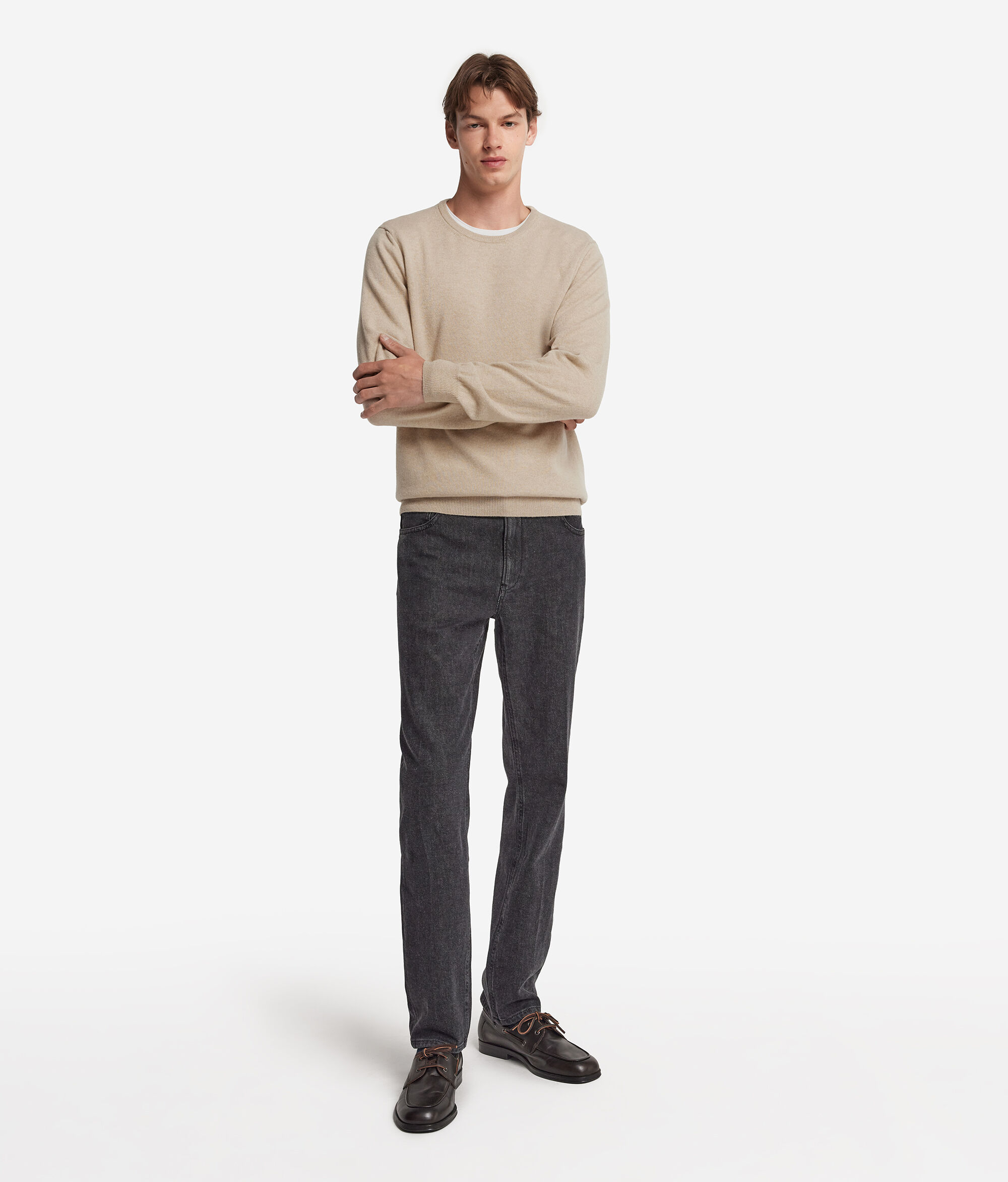 Sweter z Okrągłym Dekoltem z Kaszmiru Ultrasoft