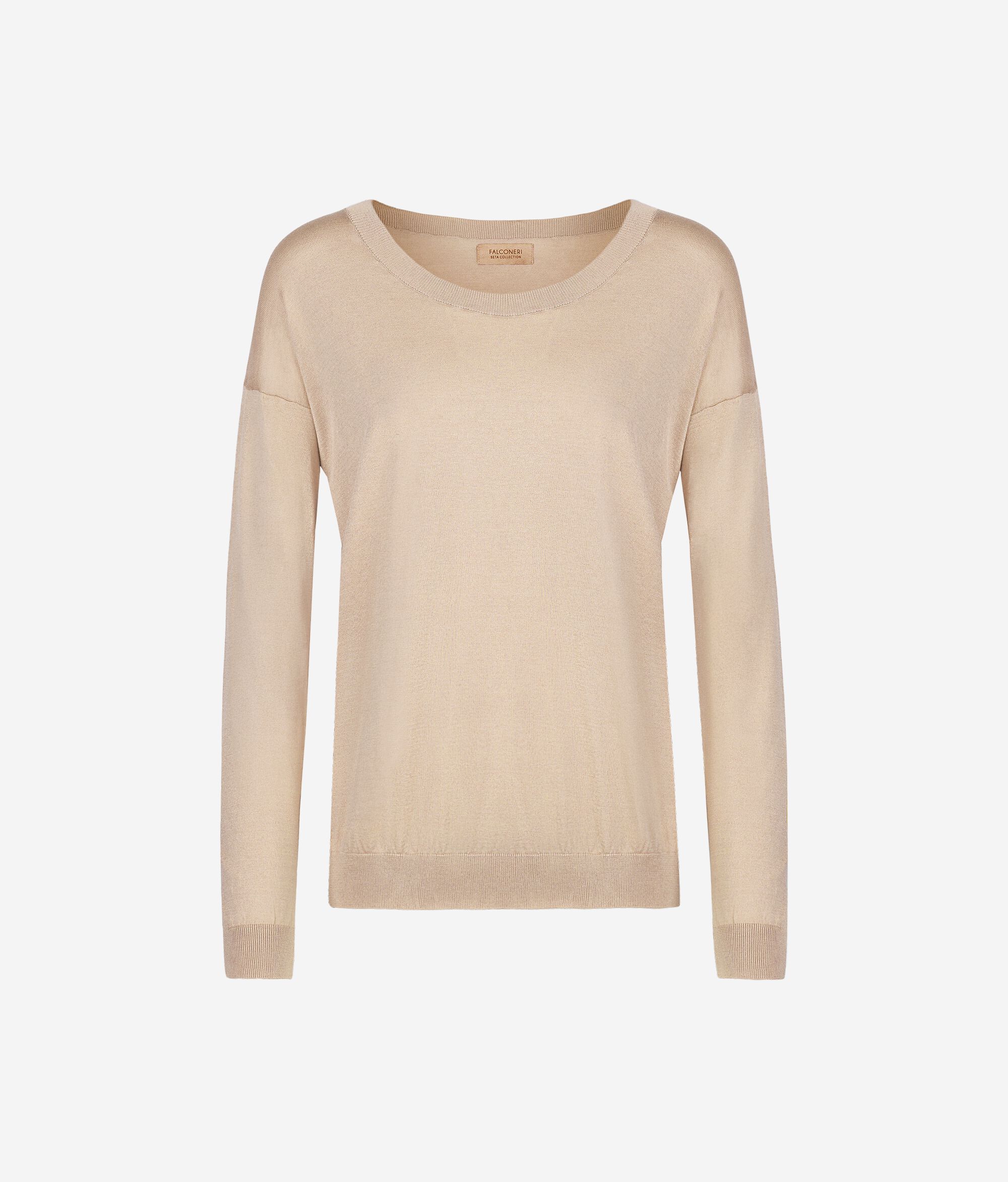 Silk and Cotton Round-Neck Jumper