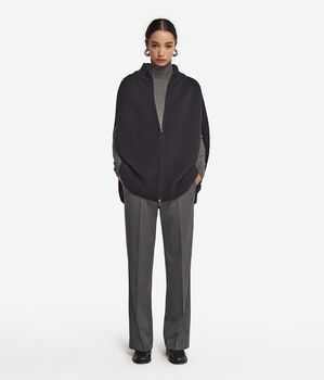 Ultrasoft Cashmere Fermuarlı Poncho
