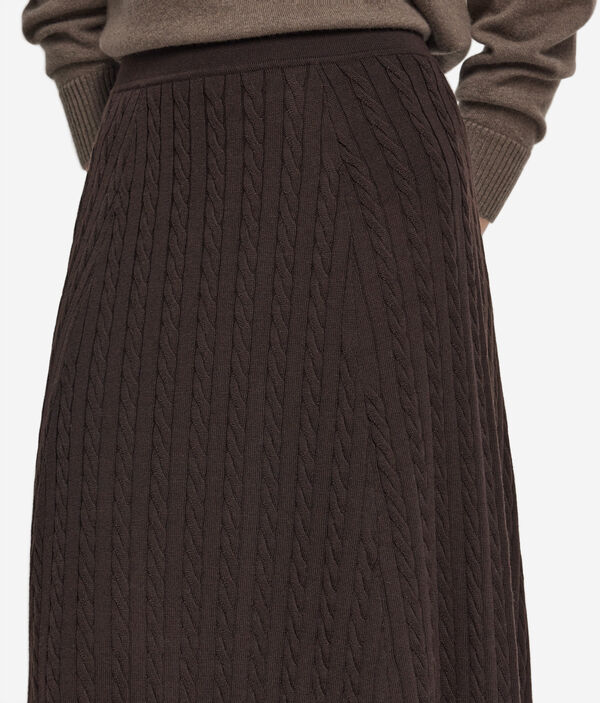 Юбка из шерсти с косами