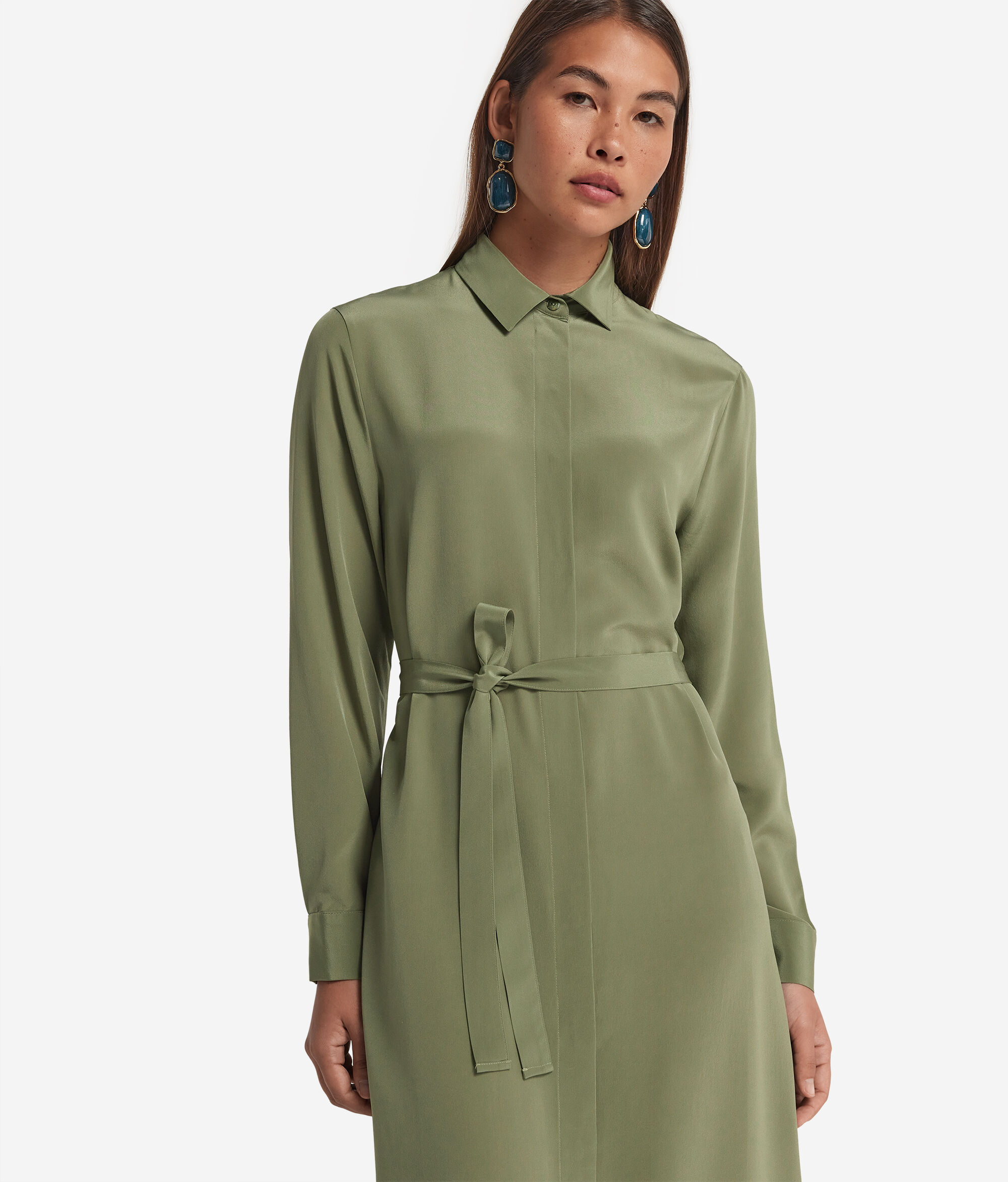 Silk Shirt-Dress