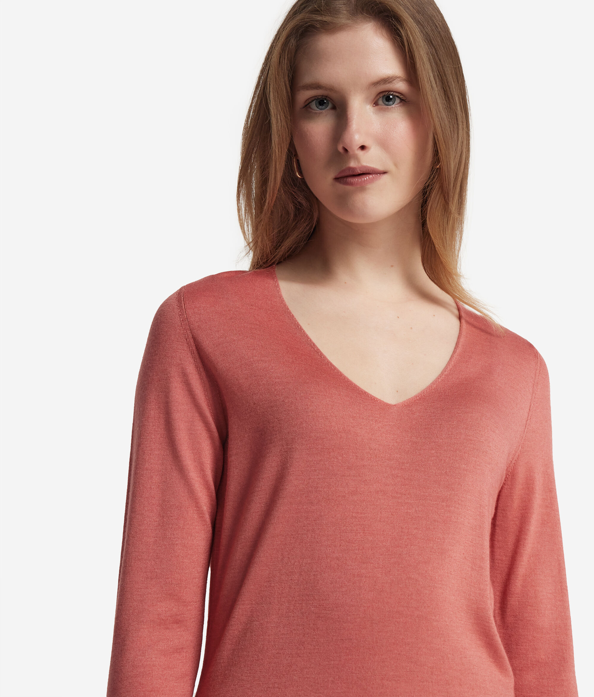 Pullover mit V-Ausschnitt aus Kaschmir Ultrafine