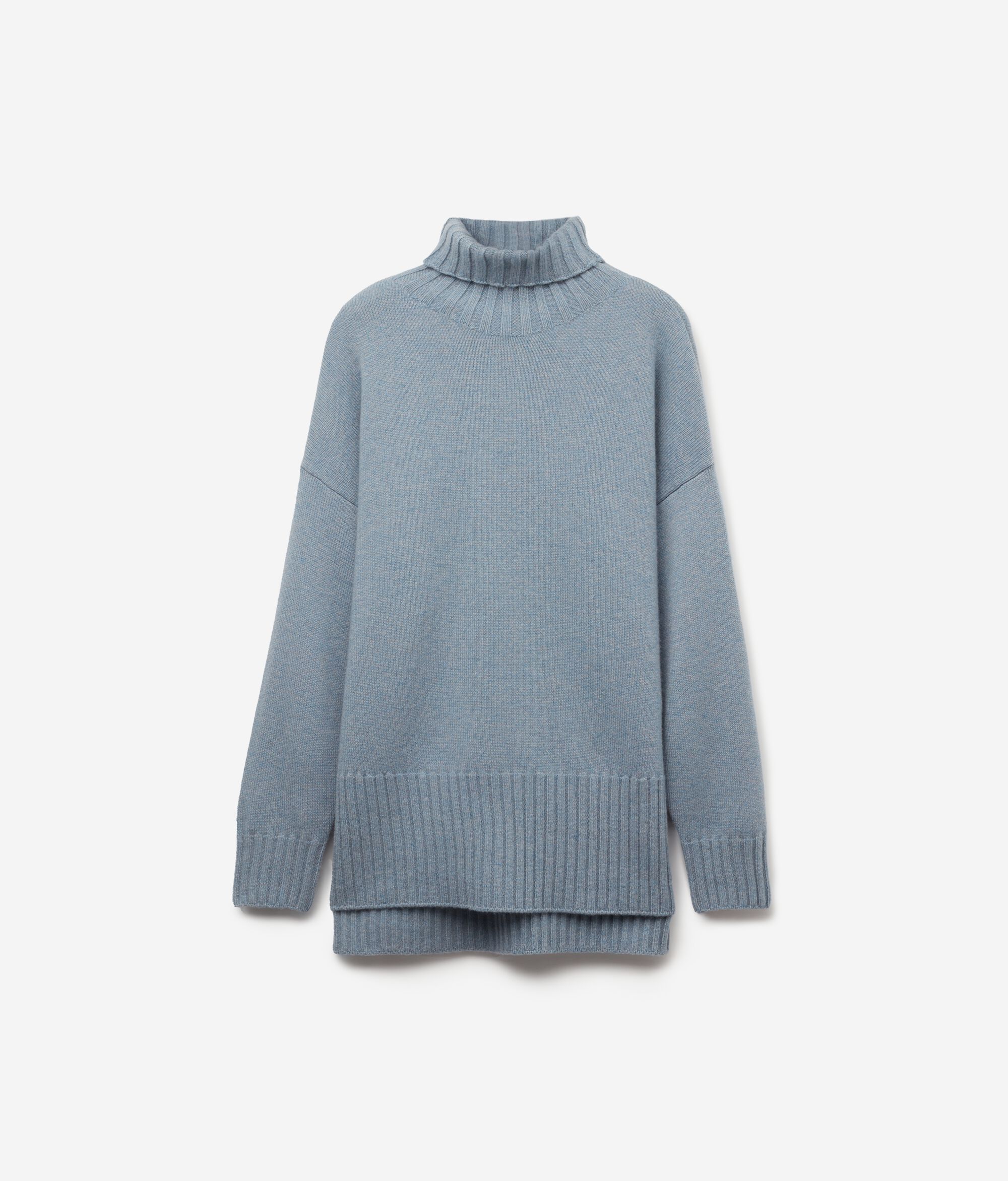 Maxi-pull col roulé en cachemire ultra-doux