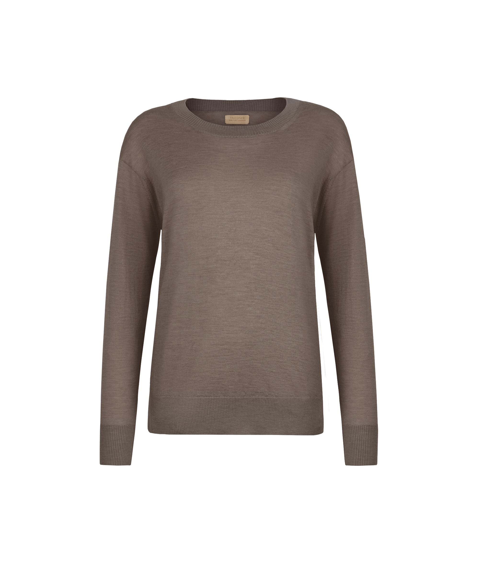 Μπλούζα με Στρογγυλή Λαιμόκοψη από Cashmere με σκισίματα