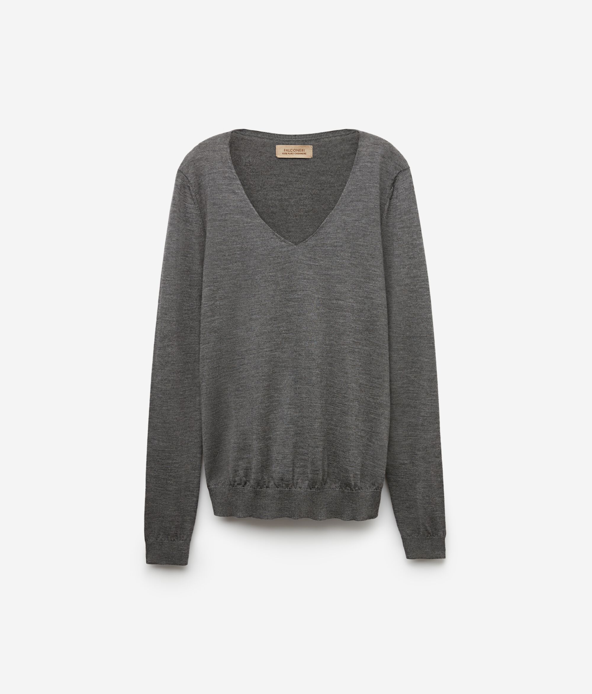 Pull à col V en cachemire ultra-fin