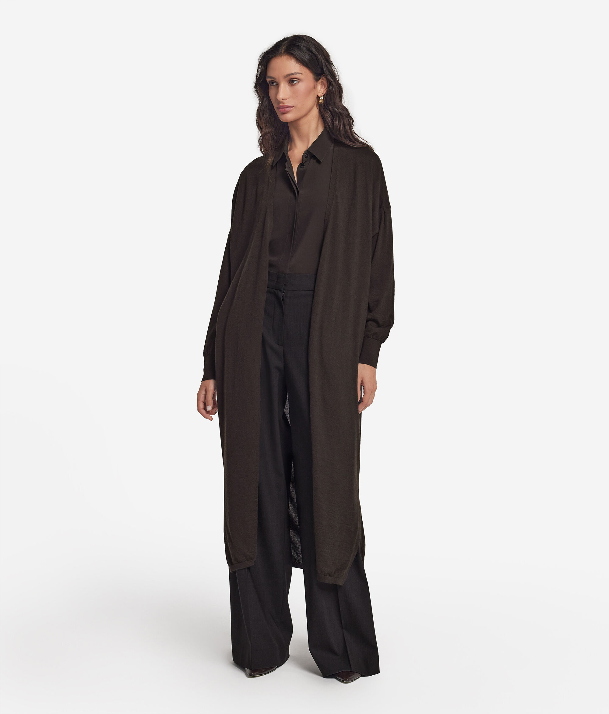 Cardigan Comprido em Ultrafine Cashmere