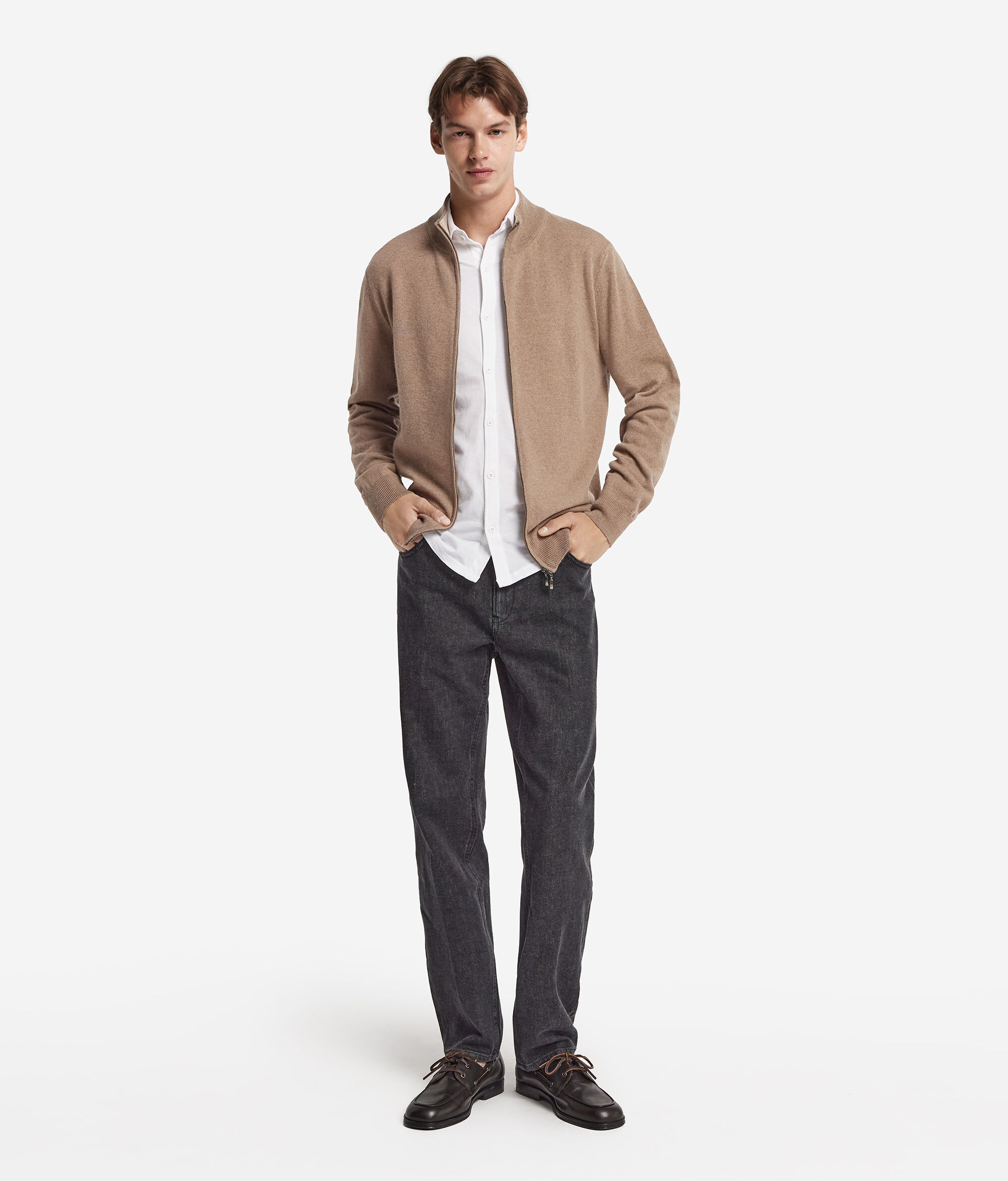 Gilet homme à fermeture éclair en cachemire ultra-doux