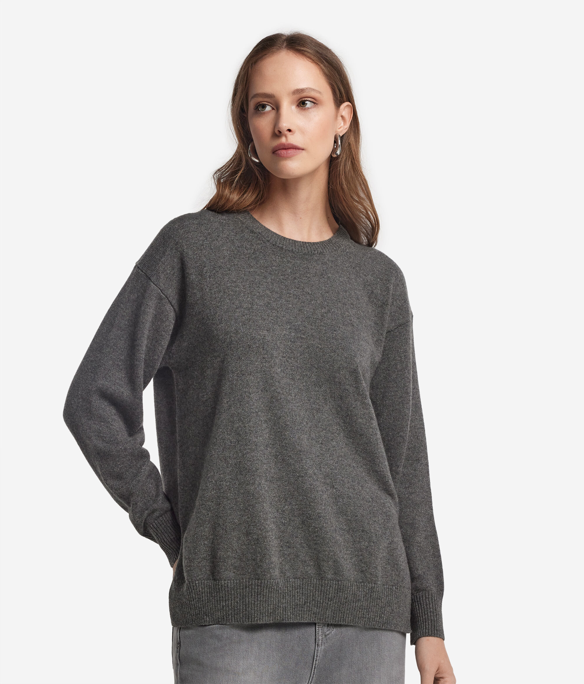 Maglia con spacchi in Cashmere Ultrasoft