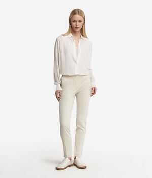 Pantalon cigarette femme en coton