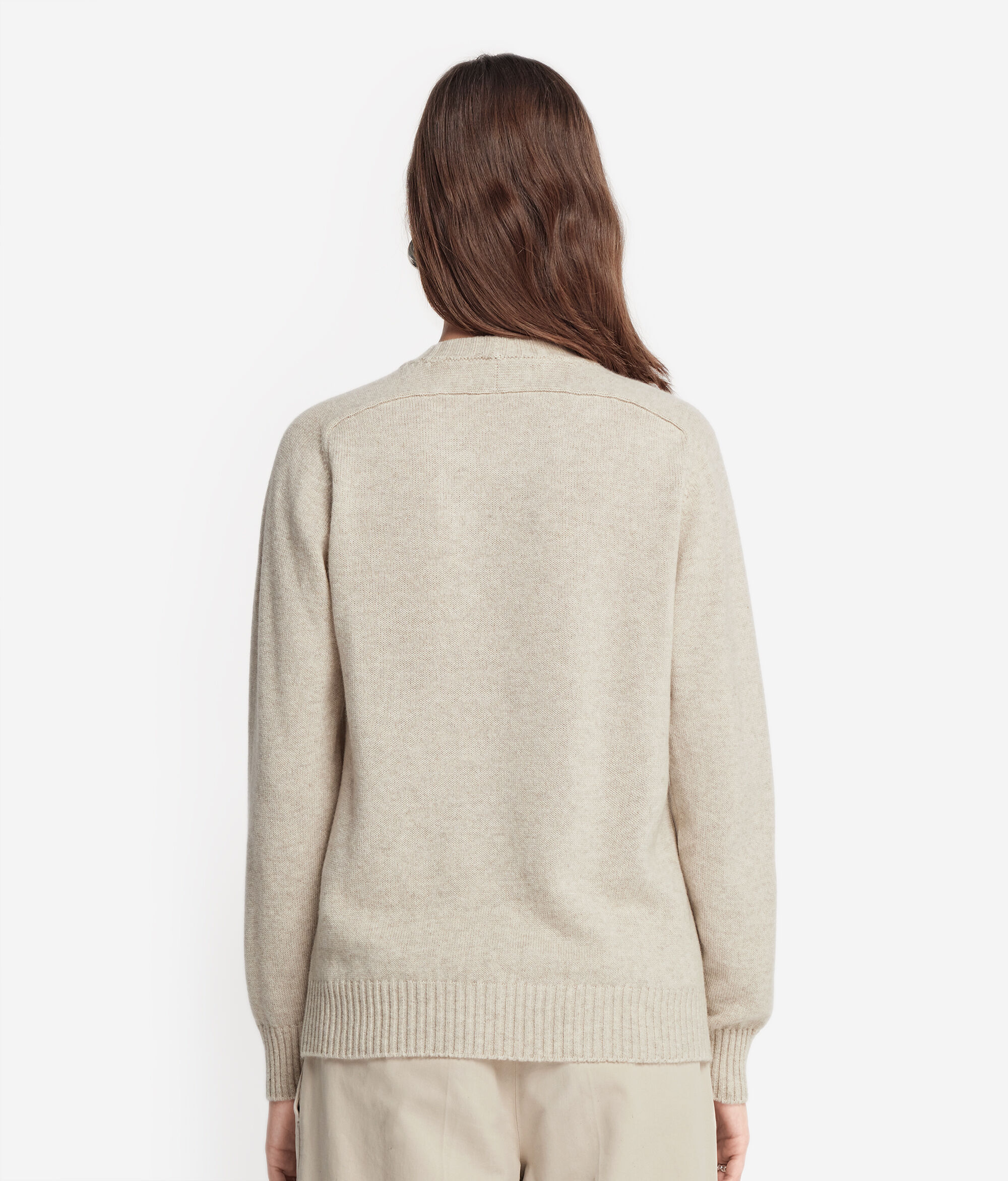 Ultrasoft Cashmere Reglan Omuz Detaylı Yuvarlak Yaka Kazak