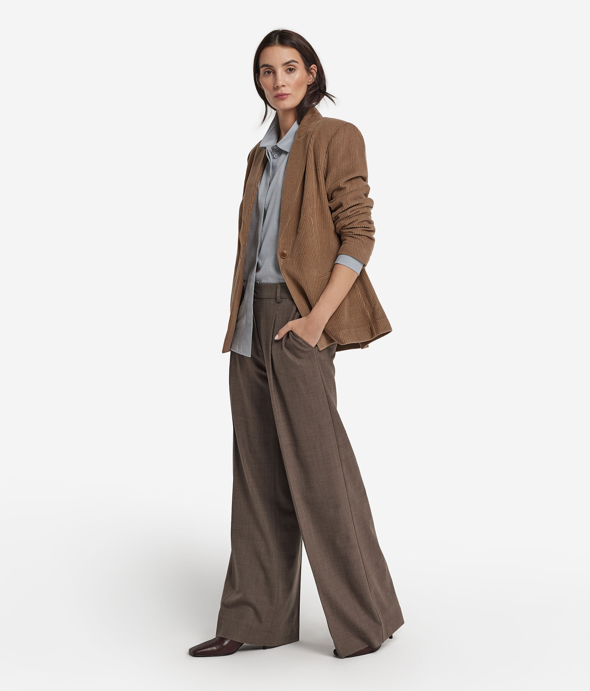Wool and cashmere velvet jacket