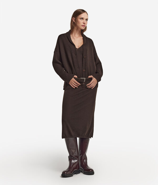 Кардиган из шерсти с косами