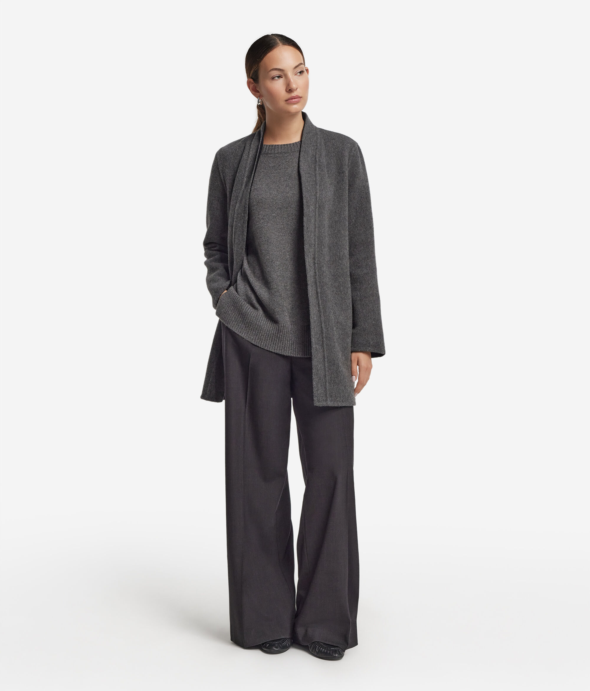 Reversible cashmere coat
