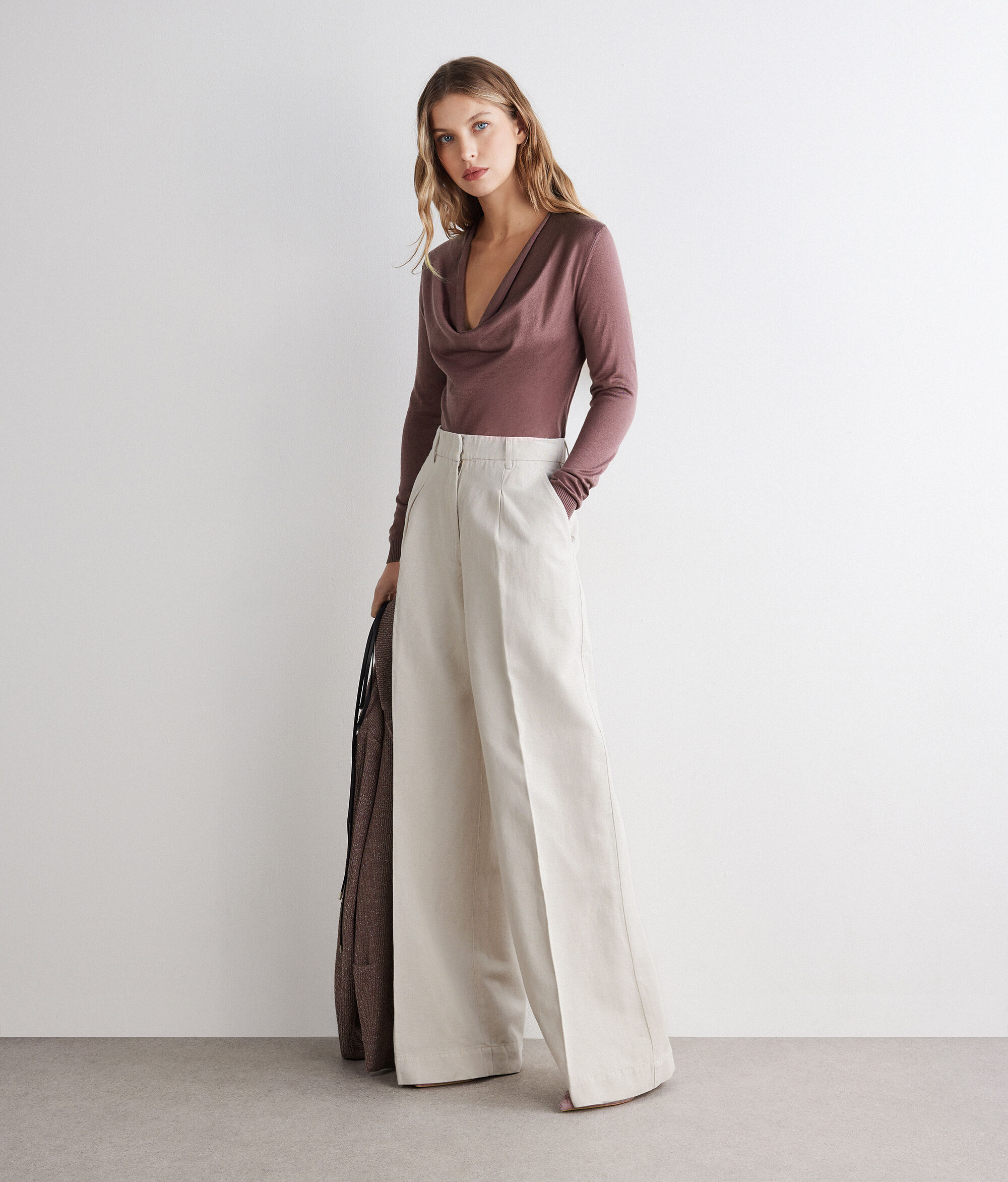 Silkfine Cashmere draped jumper