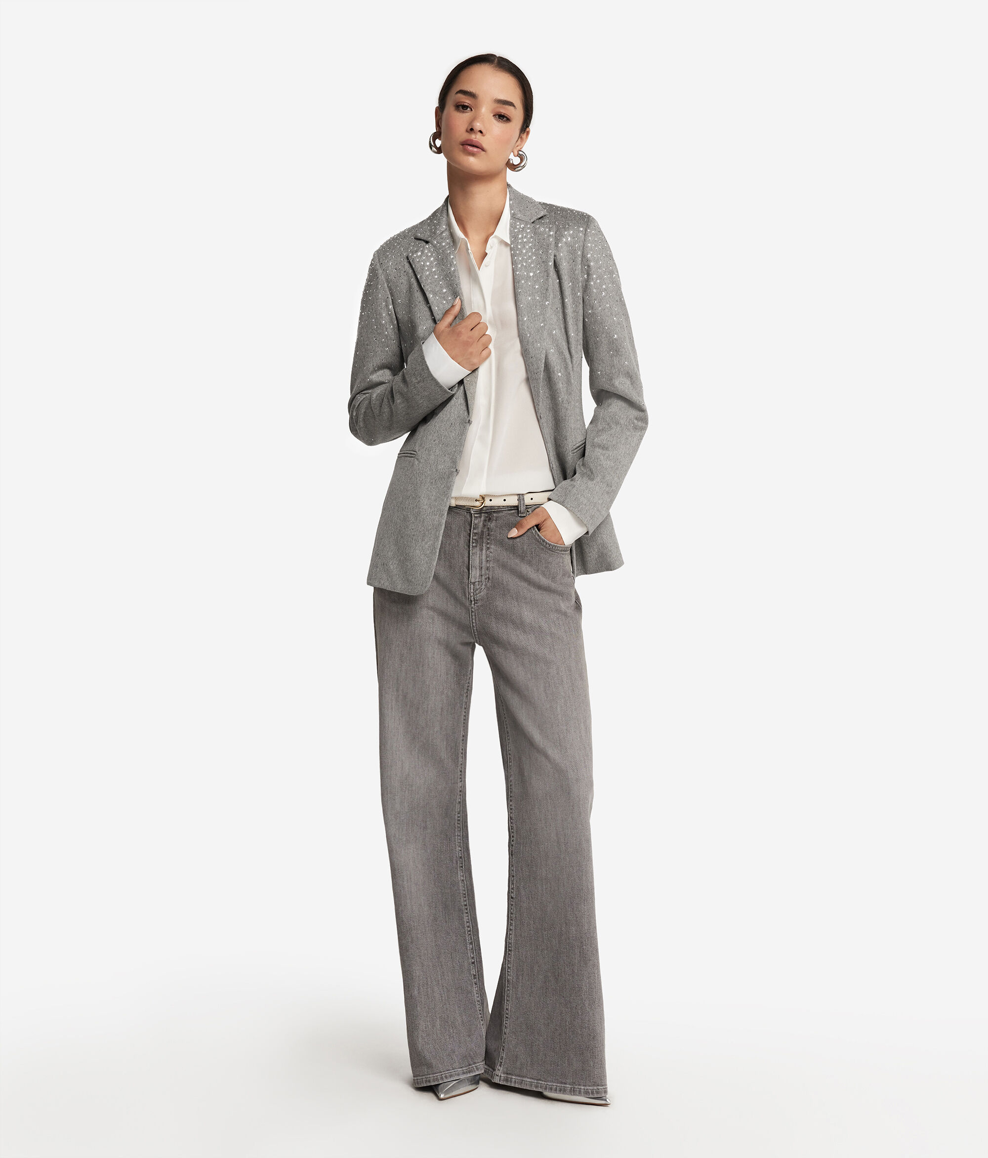 Cashmere Blazer with Rhinestones