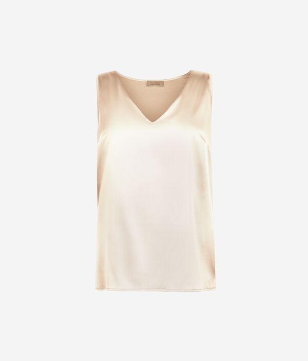 Топ из атласного шелка