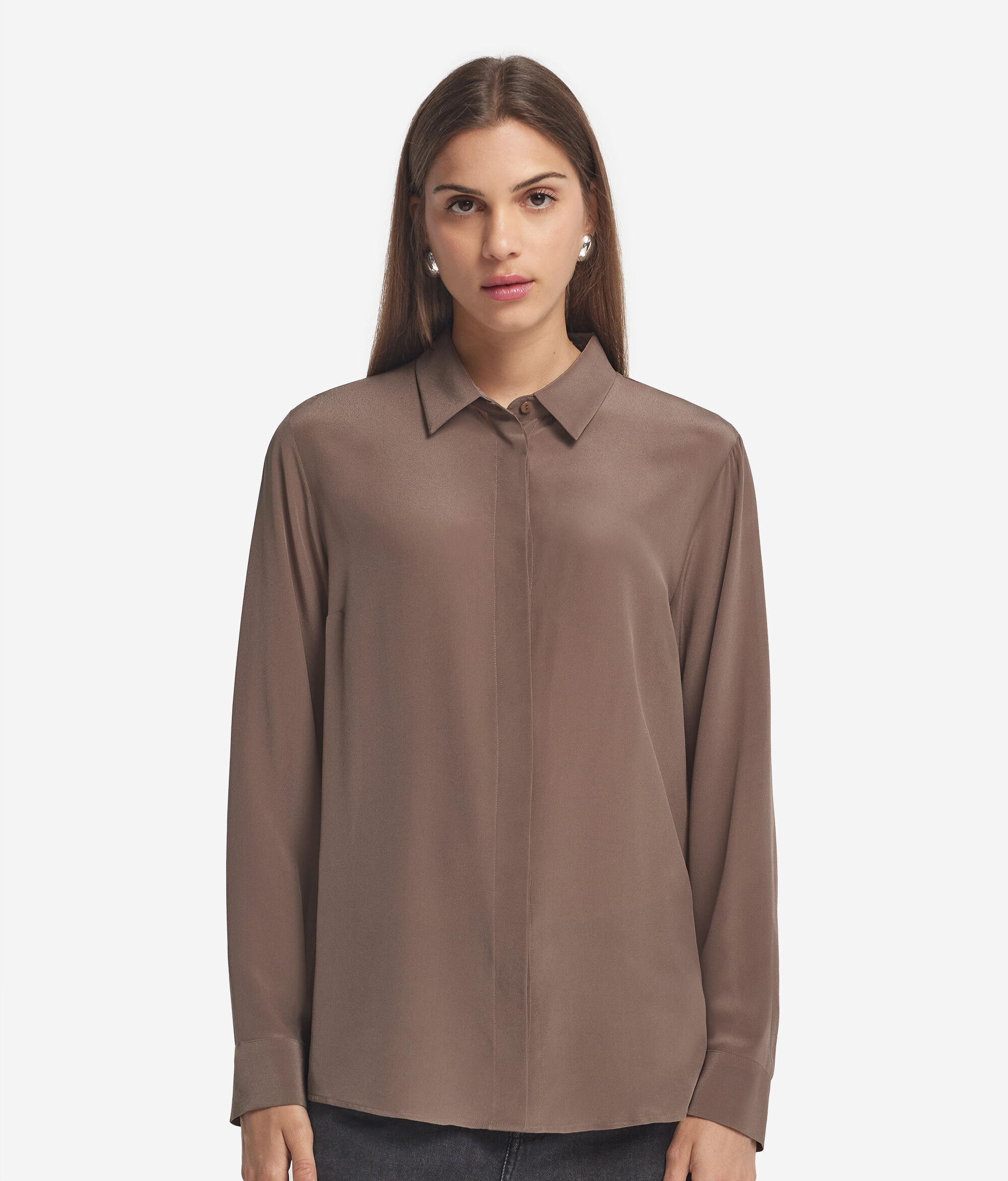 Camicia con Colletto in Seta
