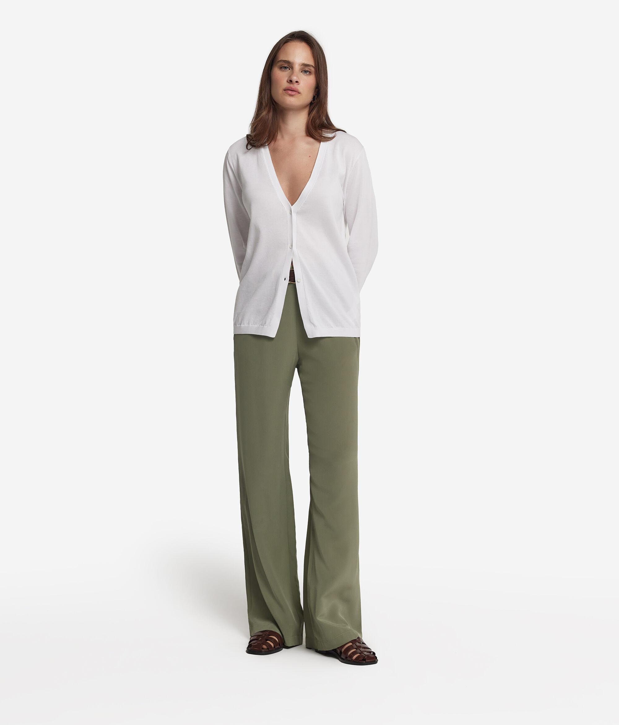 Cardigan Maniche Lunghe in Cotone Fresh
