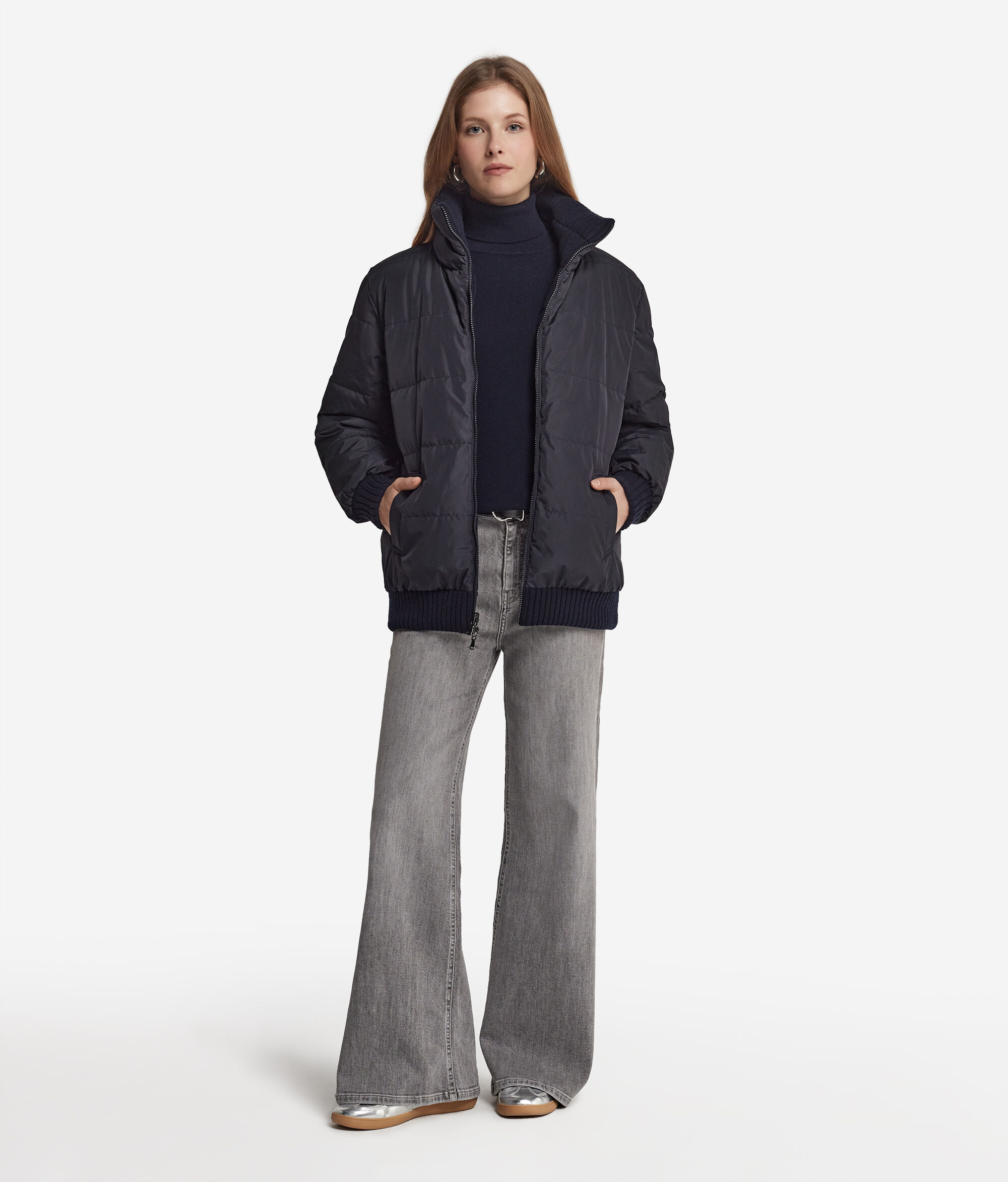 Cashmere Tricot Reversible Down Jacket