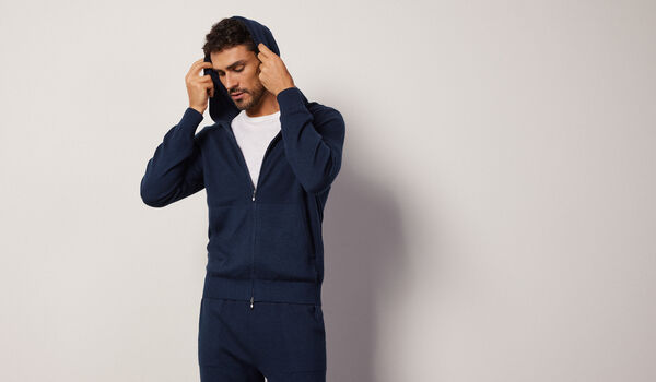 Sweatjacke aus Kaschmir Ultrasoft